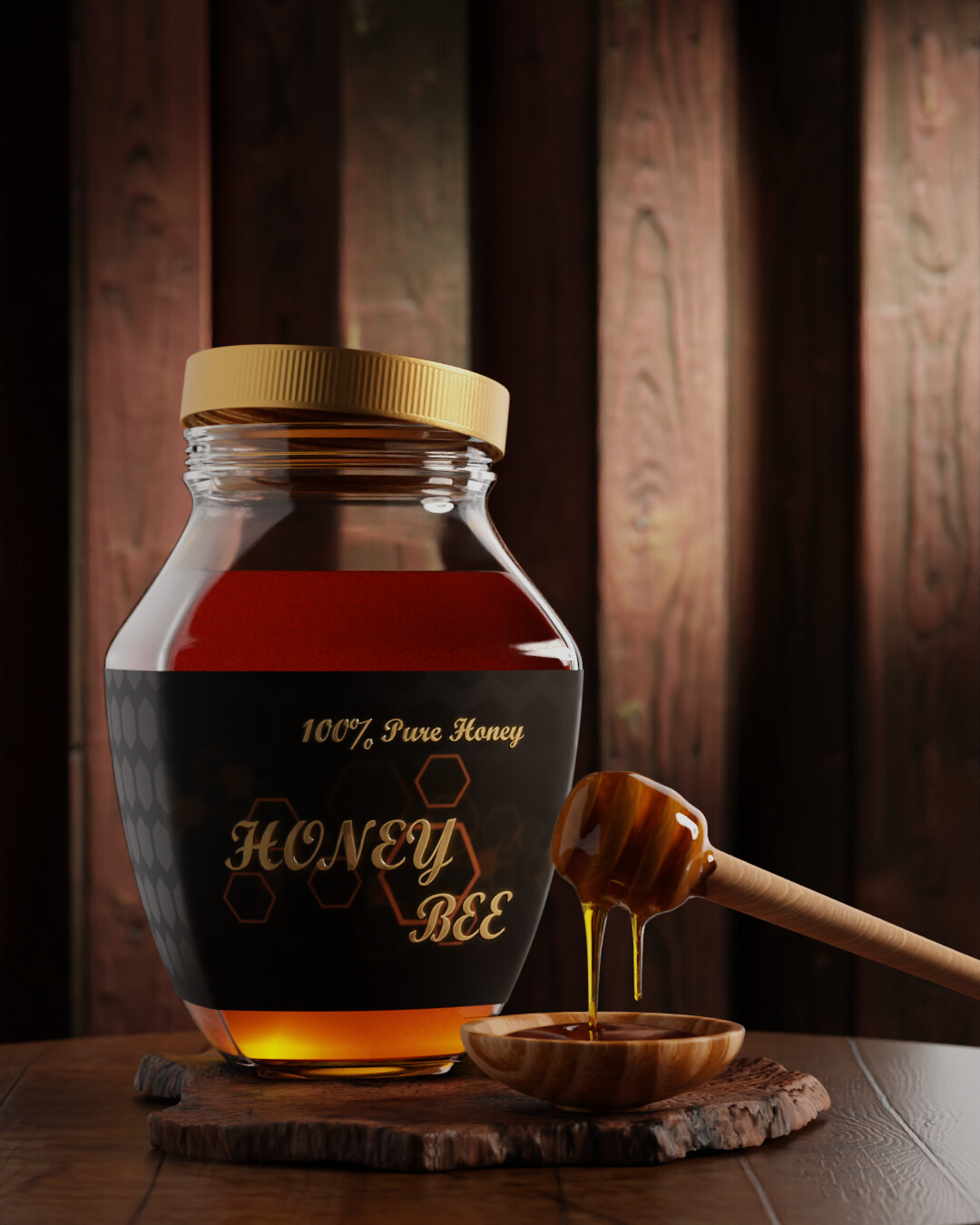 ArtStation Honey Product Design Commercial Poster