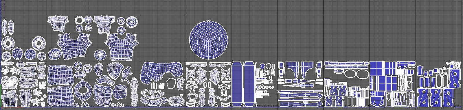 UV Maps UDIMs Layout