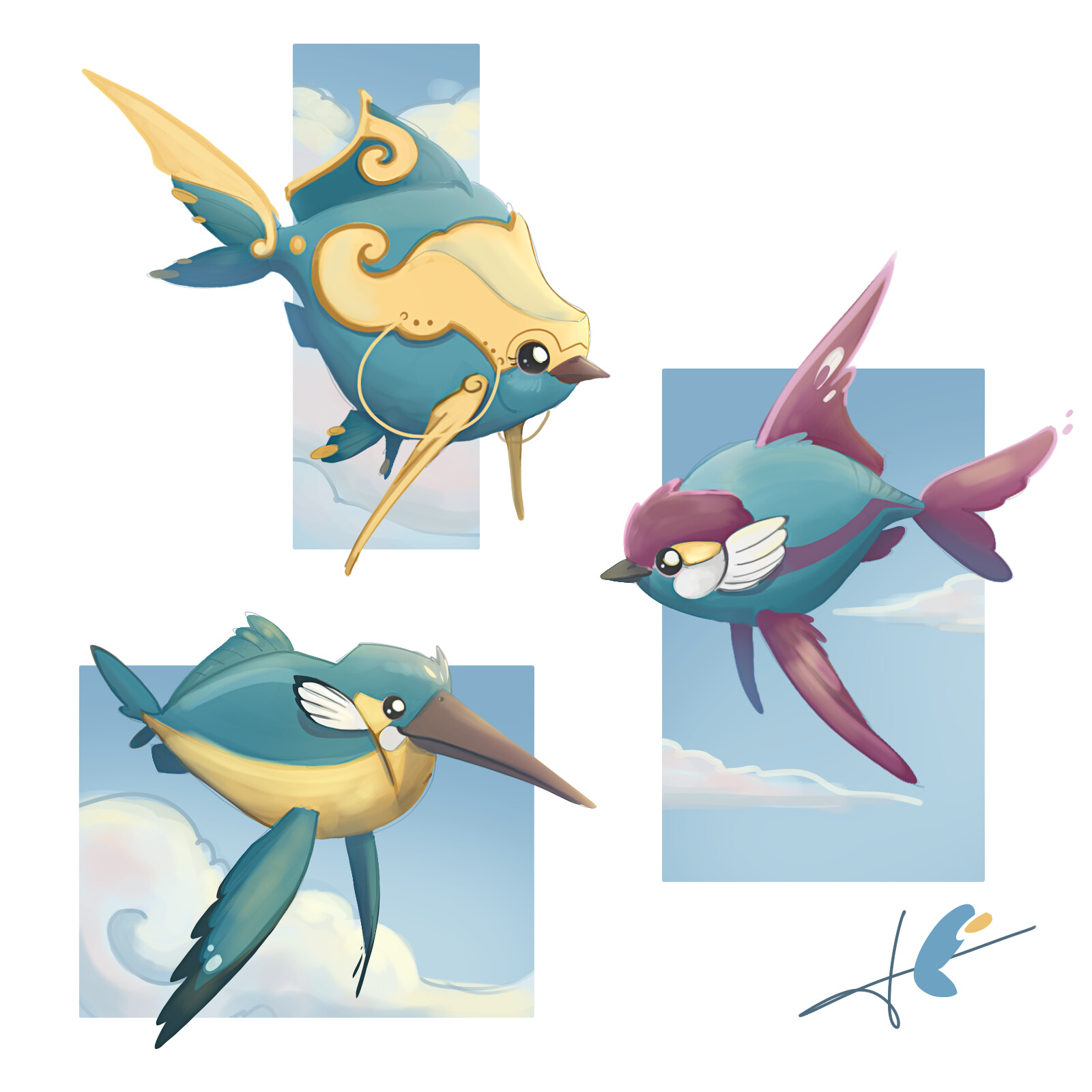 Different sky-fish concepts.
