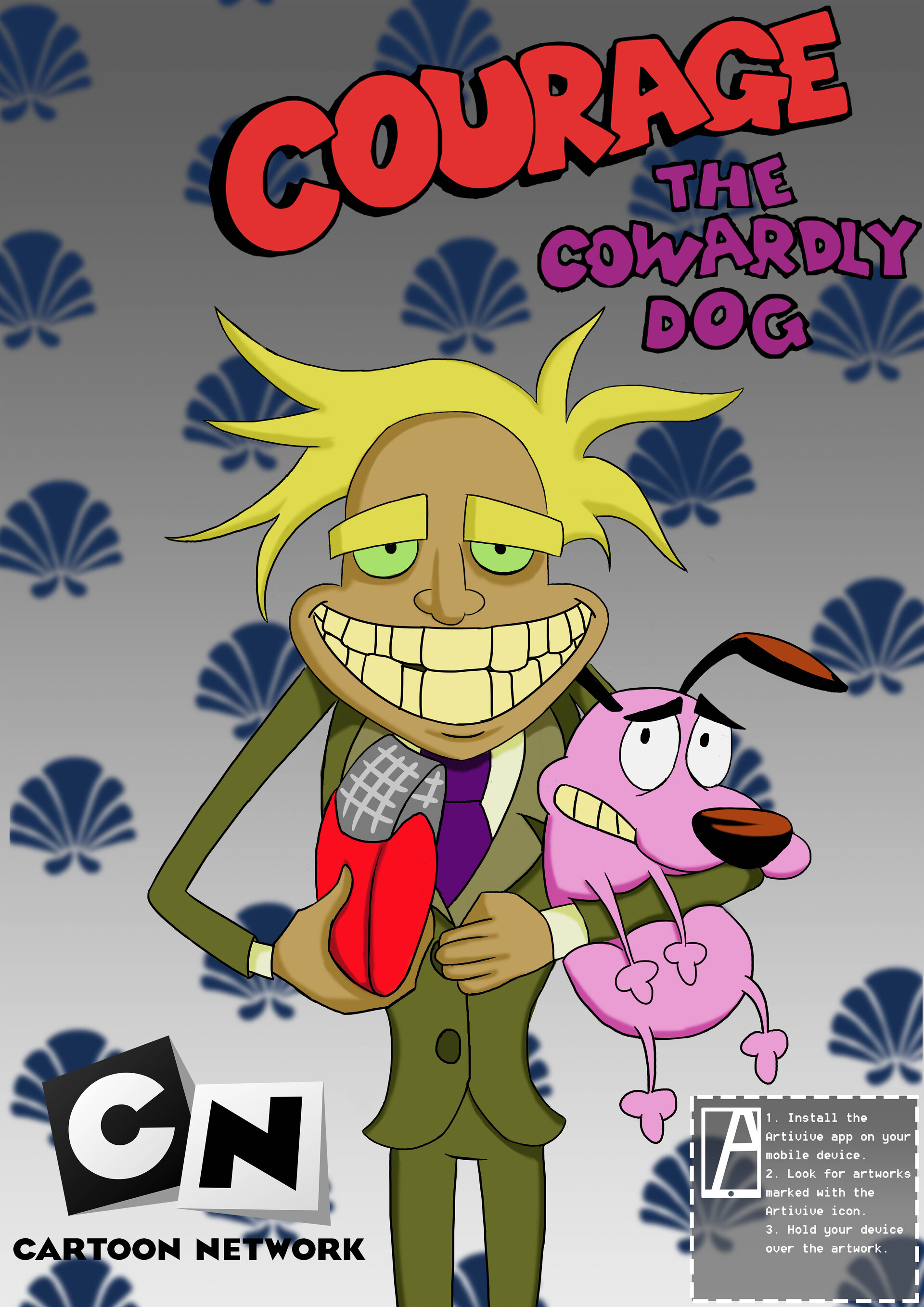 ArtStation - Courage the Cowardly Dog AR (Please scan with Artvive)