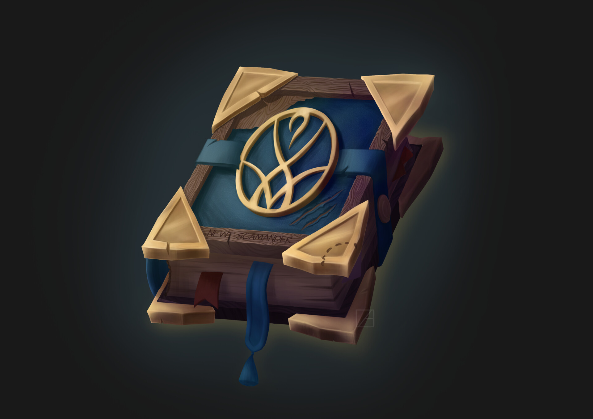 ArtStation Newt Scamander notebook