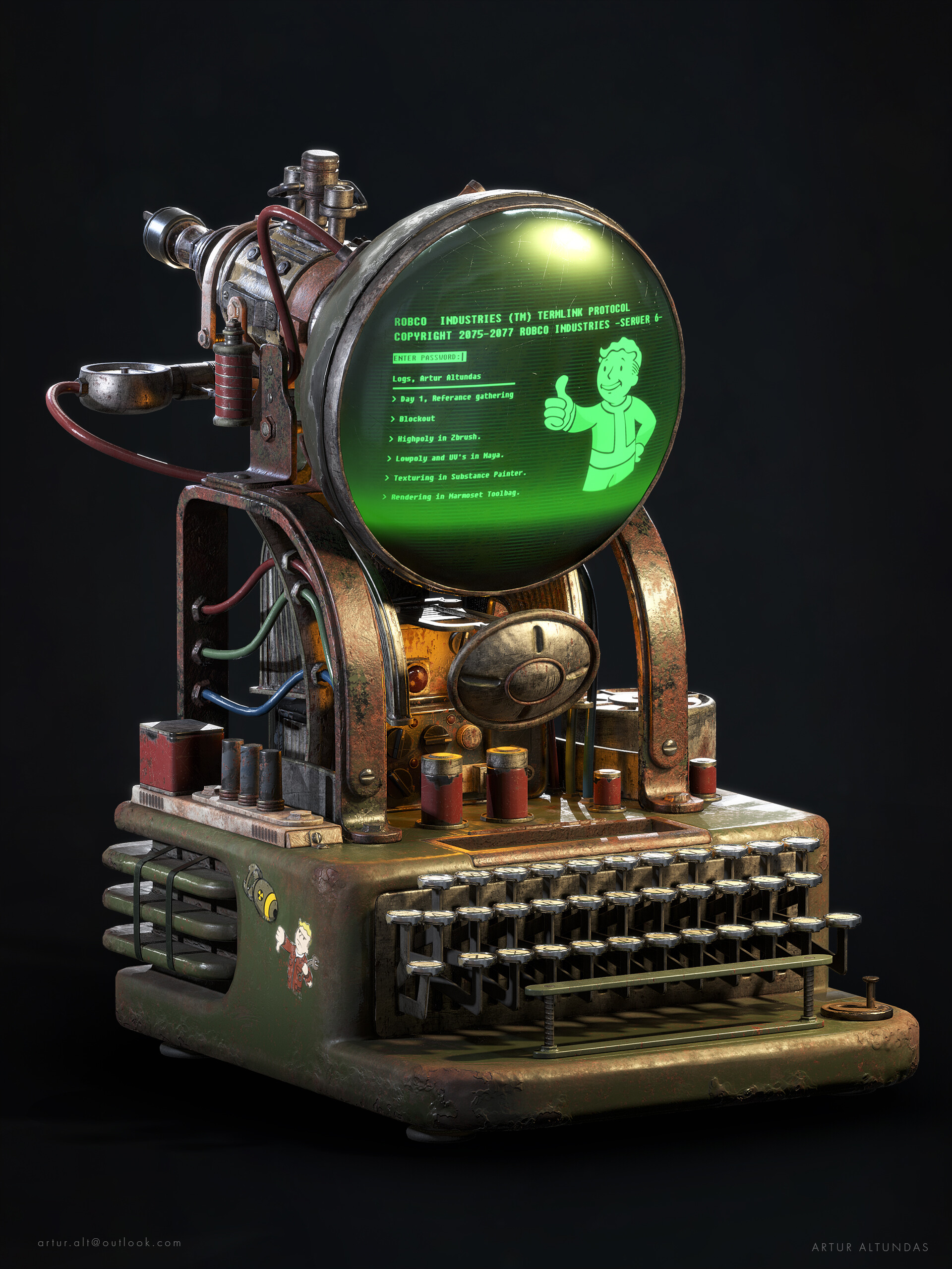 ArtStation - 'Improvised Terminal' from Fallout