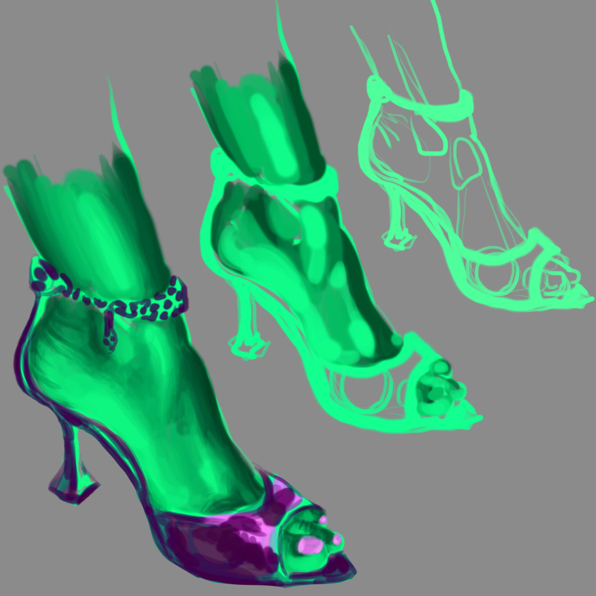 Premium Vector | Legs in high heels shoes drawings