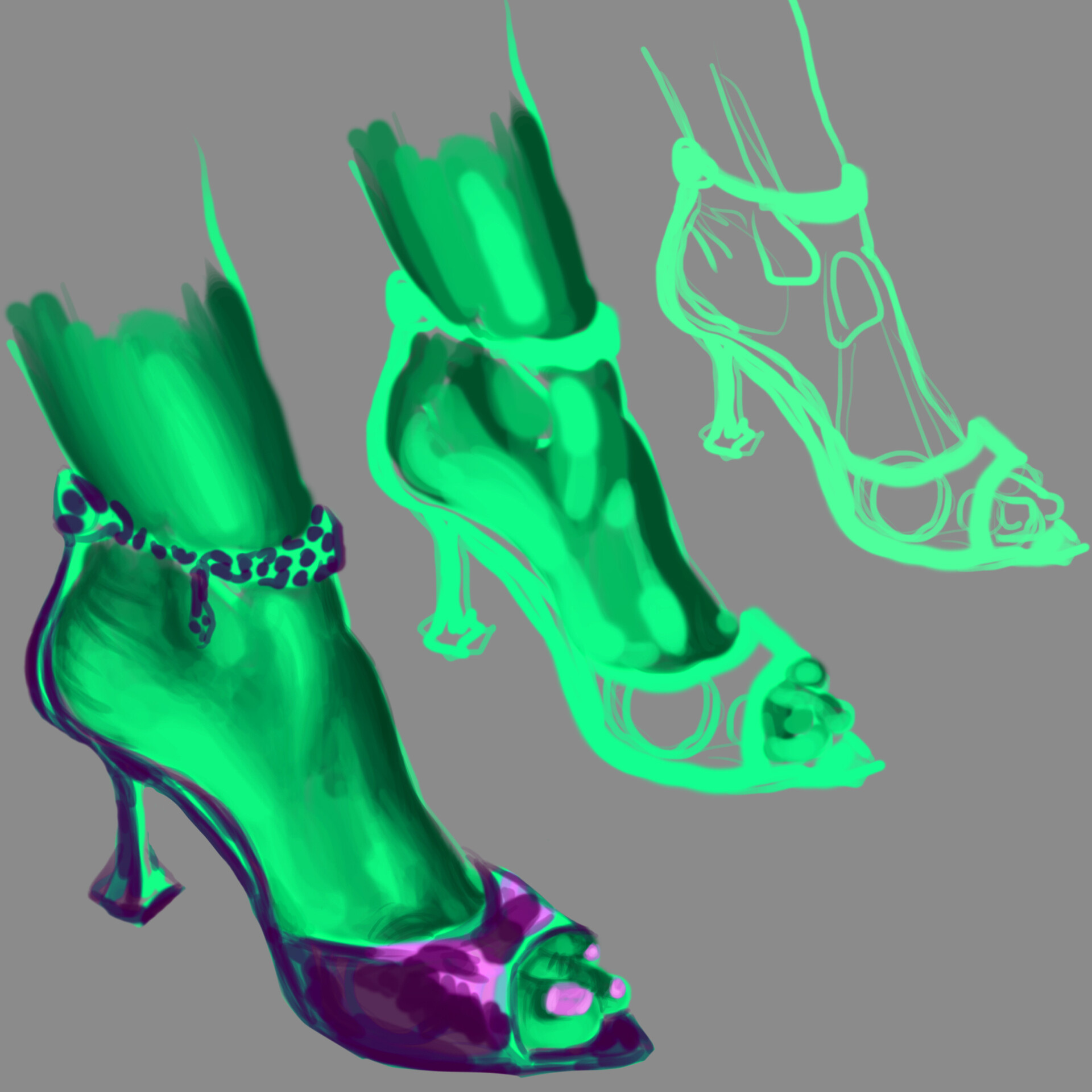Y step clearance heels