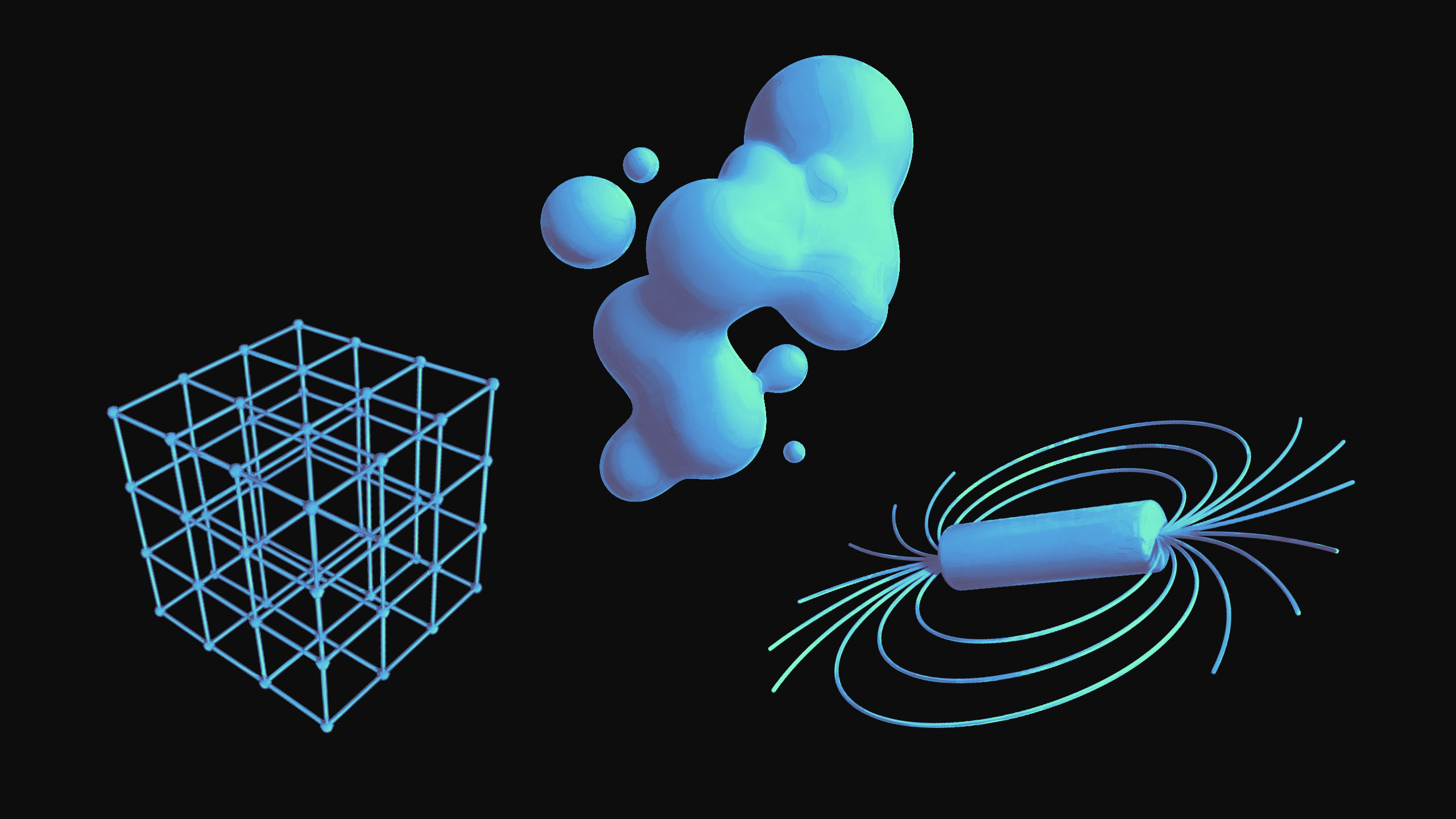 Spot illustrations: lattice, quantum fields (fluctuations), electromagnetism

For part 3: https://tinyurl.com/QuantaQFT3

—