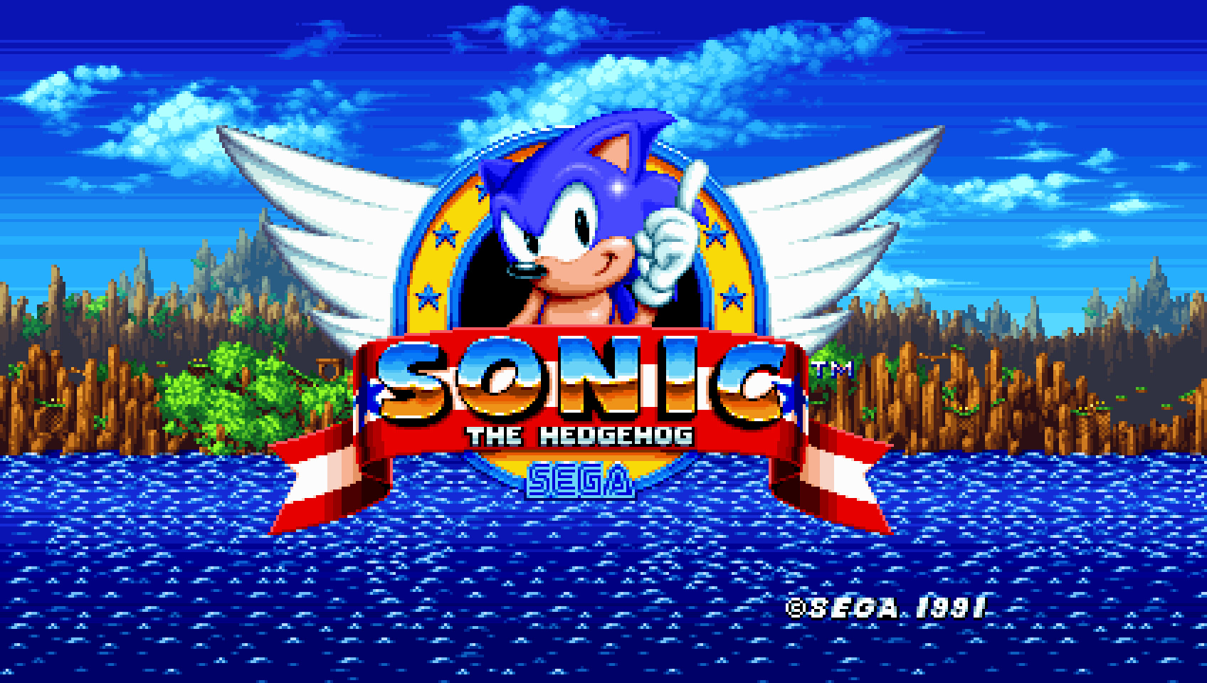 Sonic 1 Prototype Title Screen DreamWorld Style by