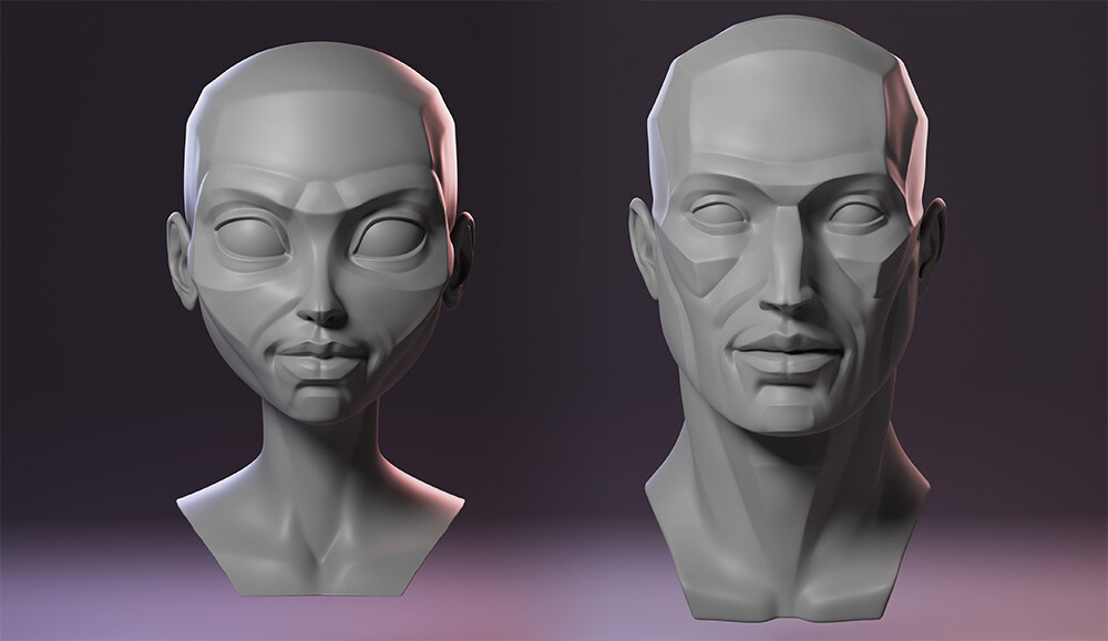 Artstation Sculpting The Planes Of The Head In Depth Tutorial