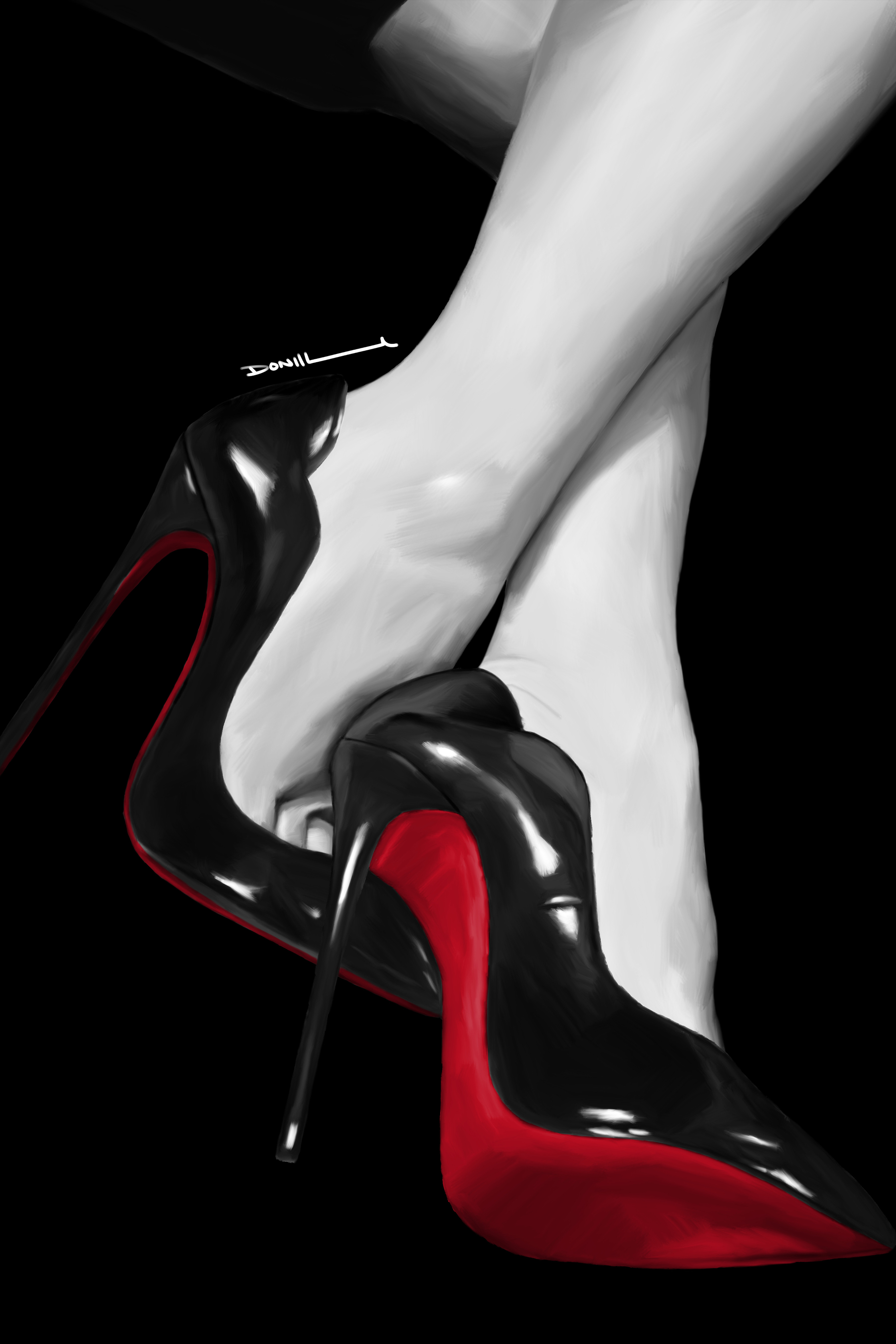purchase this version here:
https://www.artstation.com/prints/art_poster/kjyO6/womens-red-and-black-high-heel-shoes-black-and-white-version