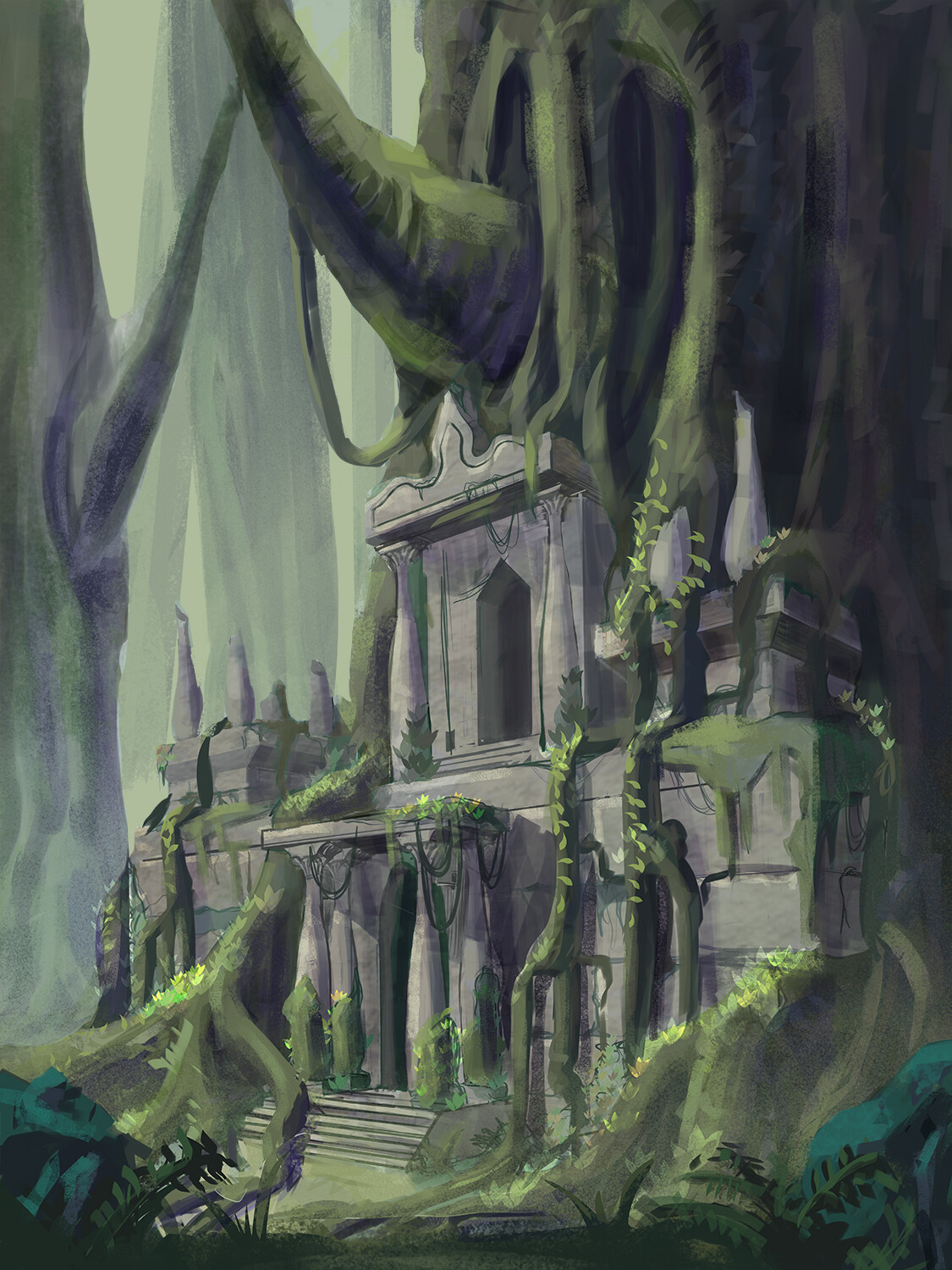 ArtStation - Abandoned Forest Temple