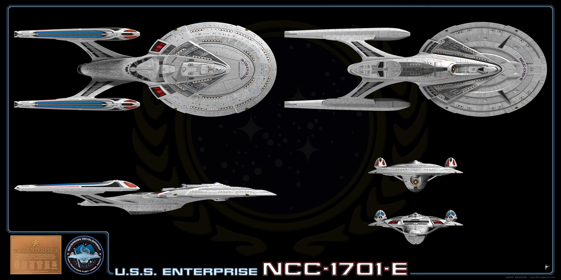 ArtStation - U.S.S. Enterprise NCC-1701-E - Star Trek TNG Films