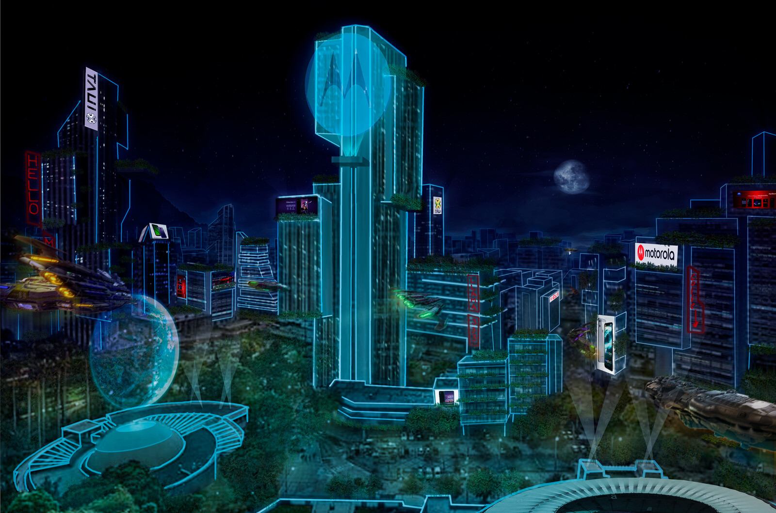 Matte Painting 
Bogota Yr. 3000
Front View