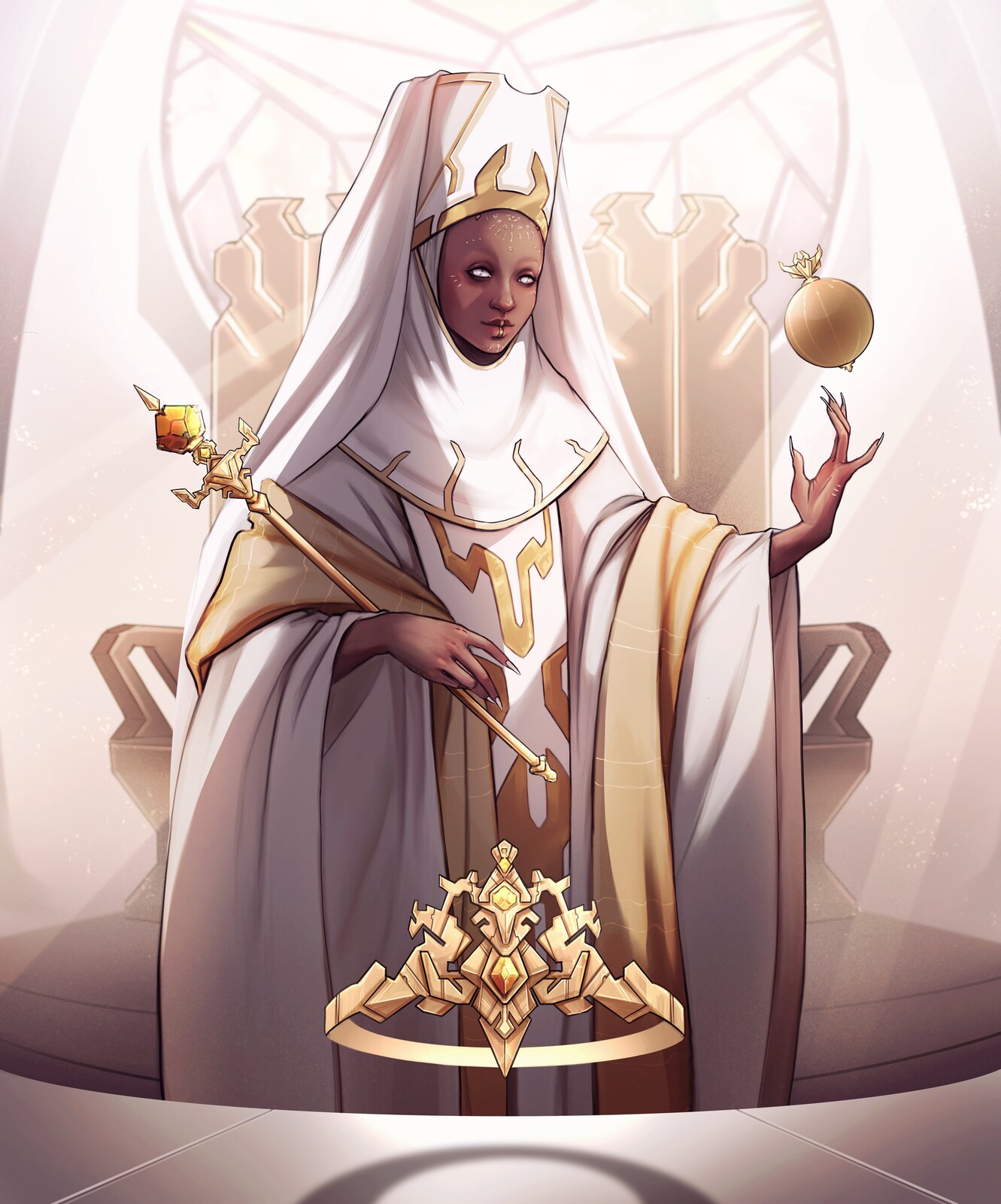 Priestess character design 