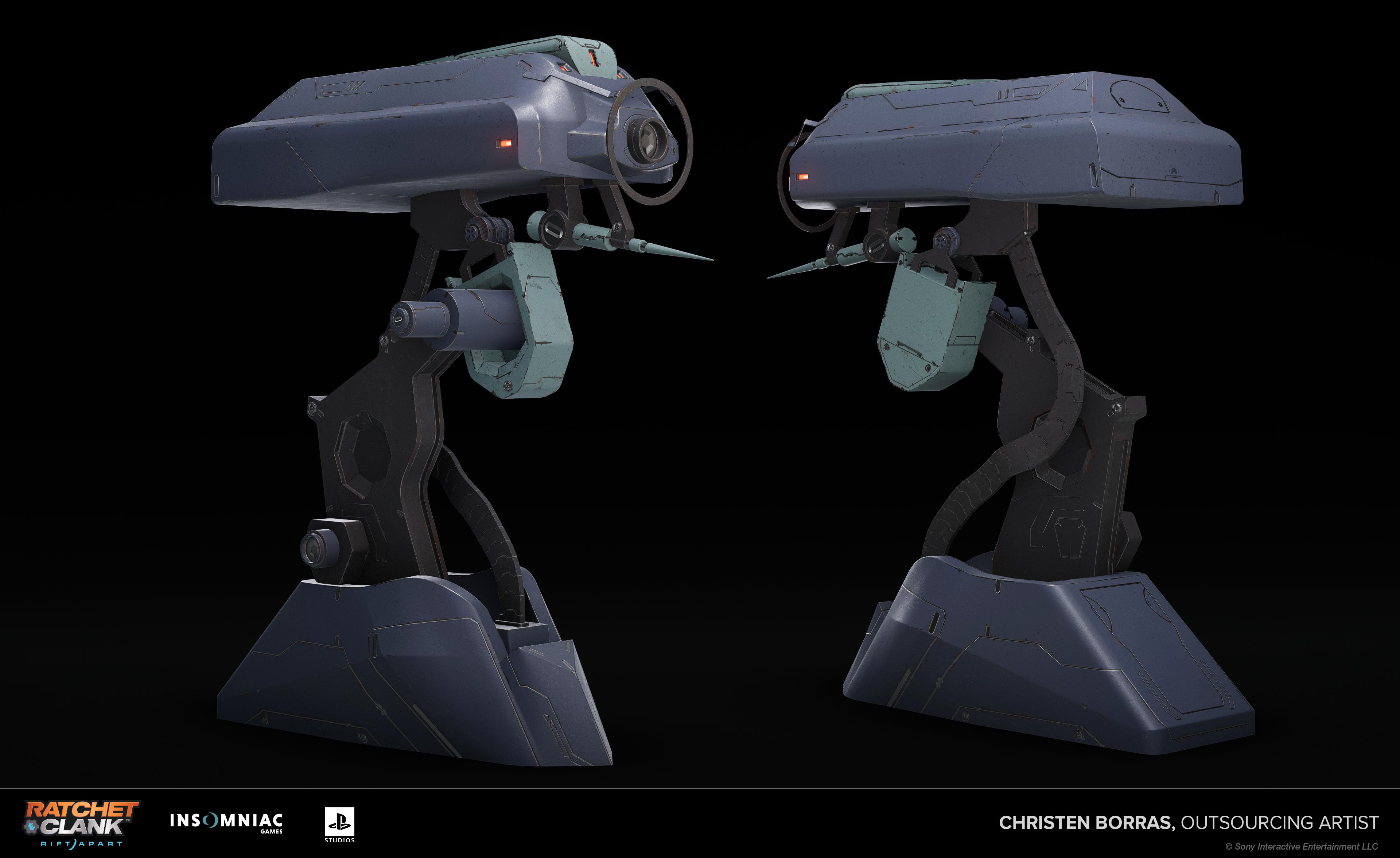 Will Chu helped with the high and low poly models. 