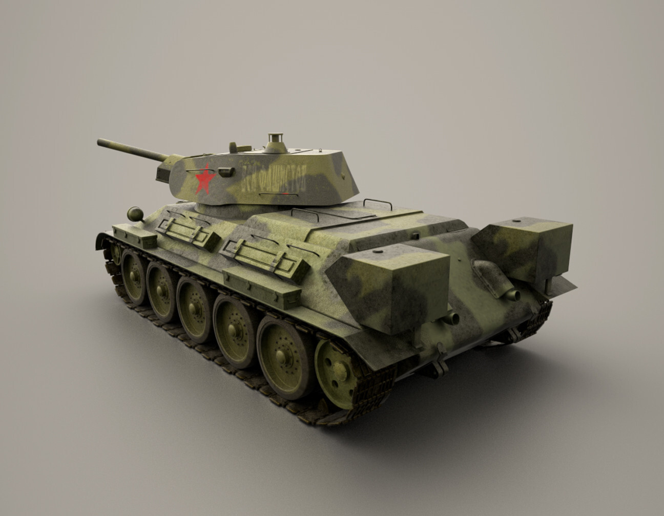 Russian WWII T34-76
Maya
Zbrush
Knald
Substance Painter
Photoshop