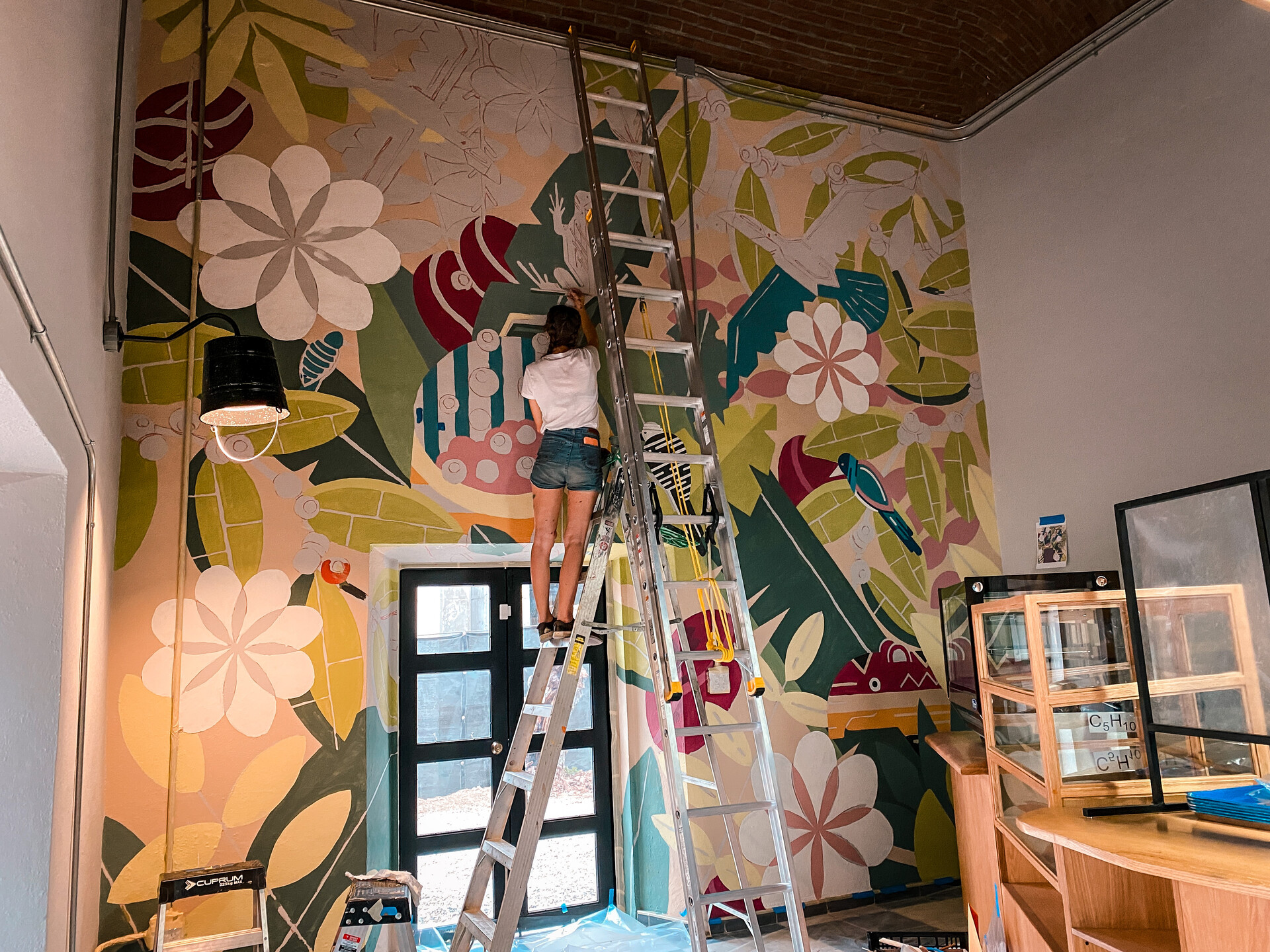 Artstation Doce Cuarenta Cafe Mural Art