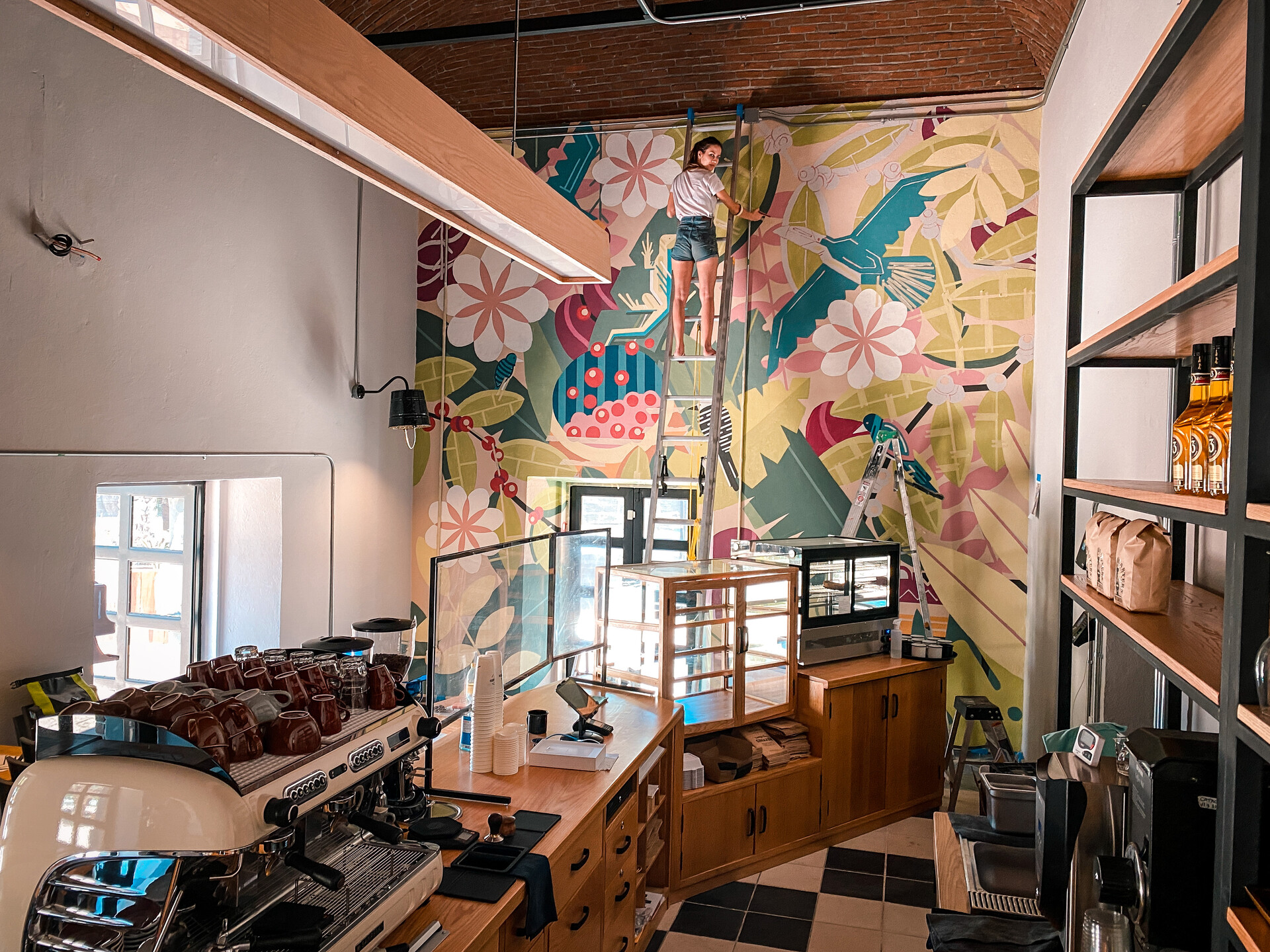 Artstation Doce Cuarenta Cafe Mural Art