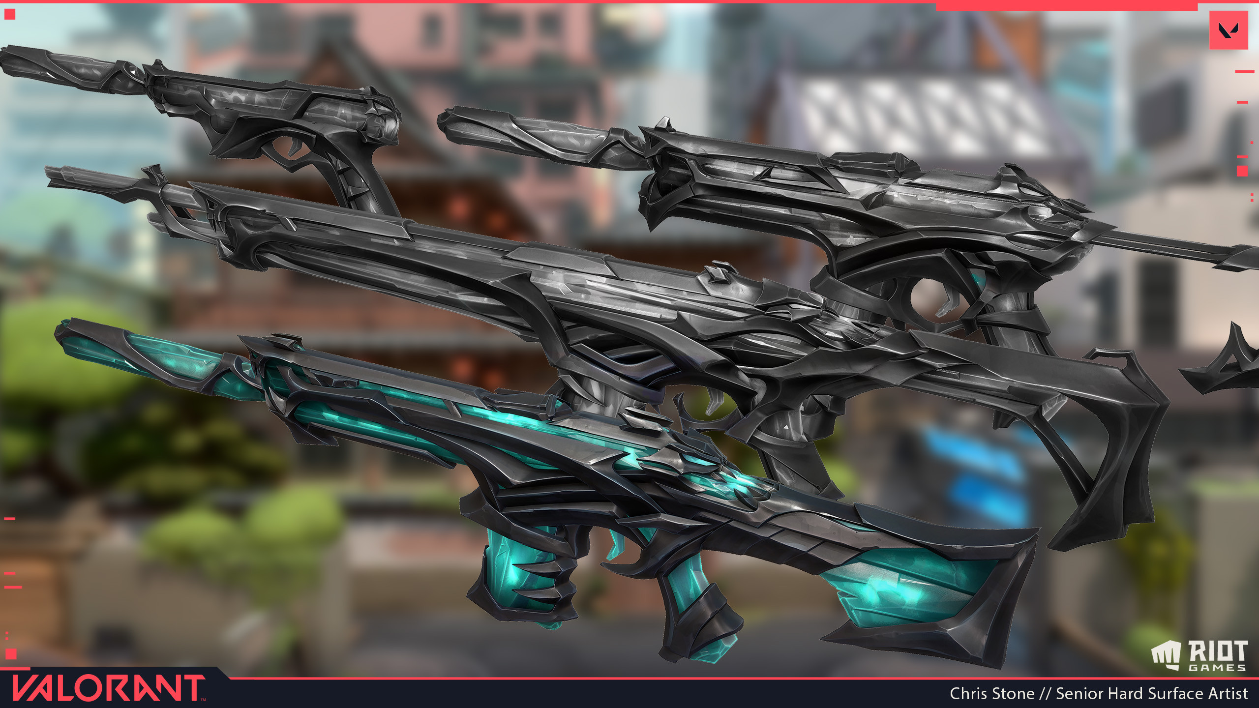 Responsible for the Phantom, Black Mist crystal shader seen on all guns, and worked closely with our Outsource Mangers to oversee and raise the quality bar on the other three guns. 