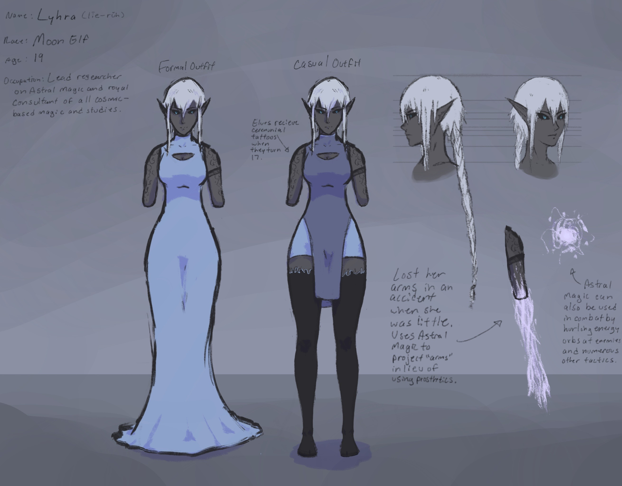 Lyhra OC concept sheet - 12/19/19