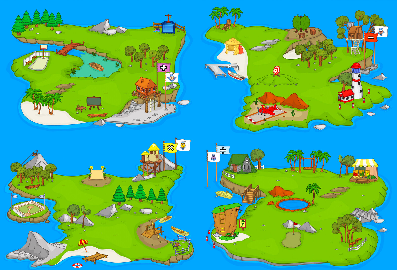 World Maps, without UI and Animations