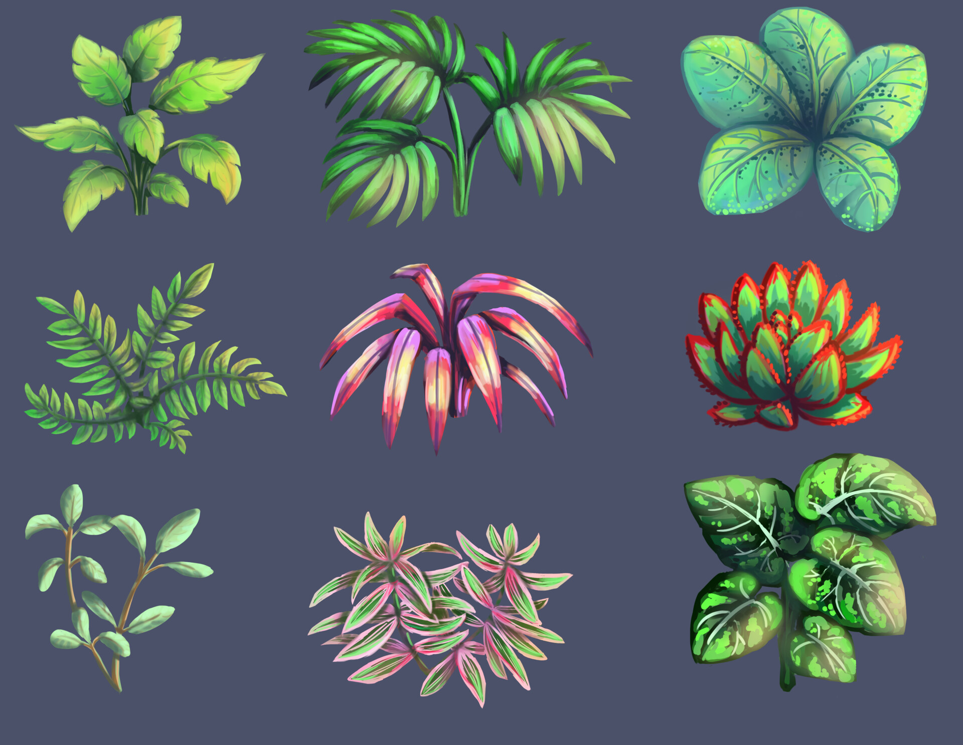 ArtStation Jungle grass collection