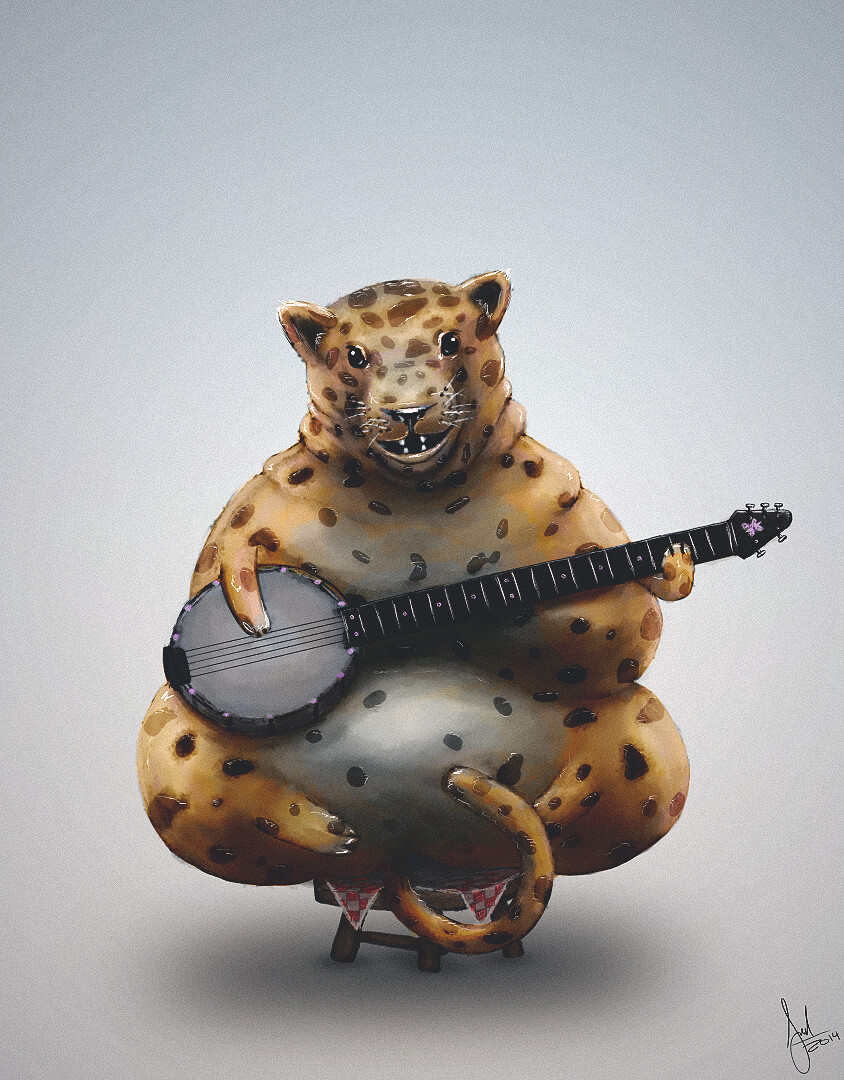 A fat banjo cheetah, from 2014.