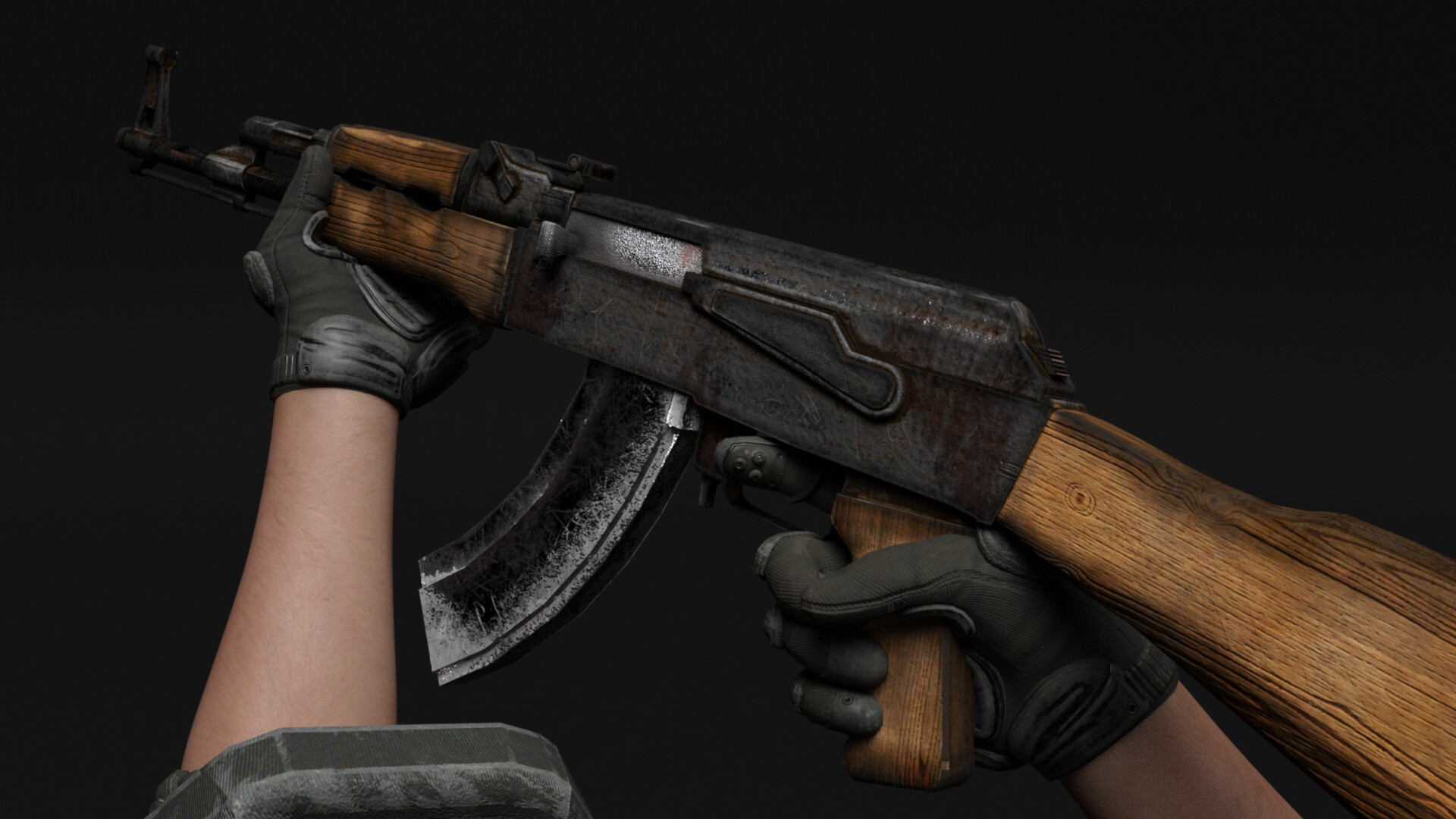 ArtStation - Rusty AK47 [For Sale] [Model + Textures] [Game Ready Low Poly]