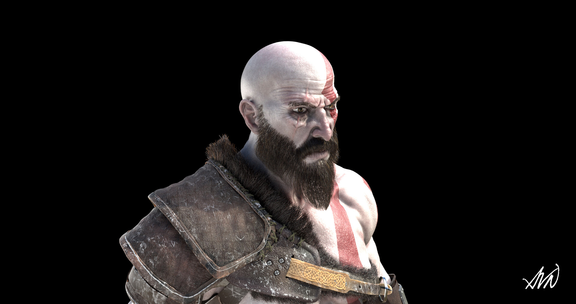 ArtStation - Kratos - God of War 2 - Remastered