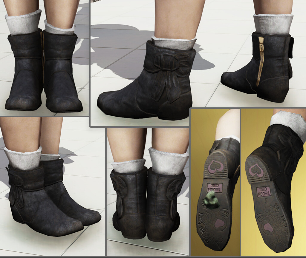 Dirty variant as rendered in FO76. With a grimier look and worn soles. Posing done using the in-game photomode.