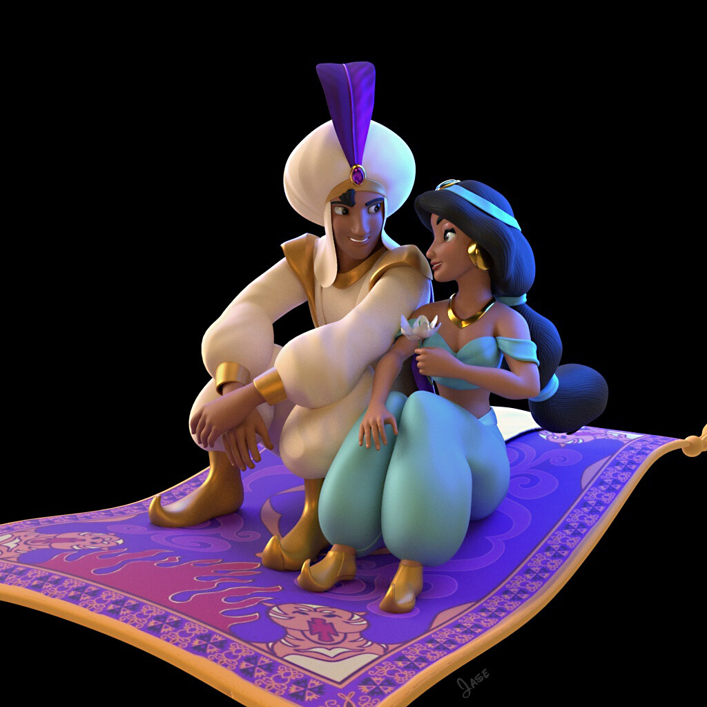 ArtStation - Magic Carpet Ride - Aladdin & Jasmine