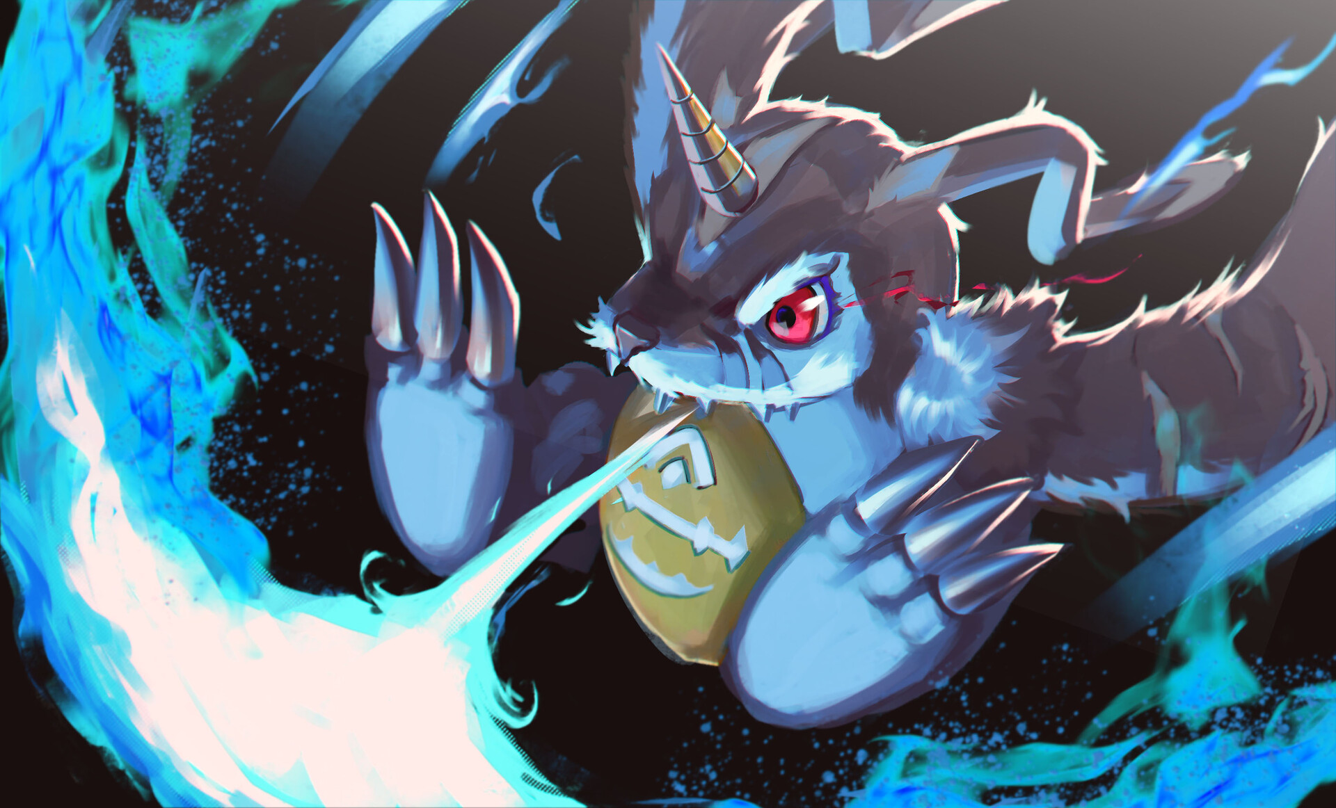 ArtStation - Digimon Black Gabumon fanart