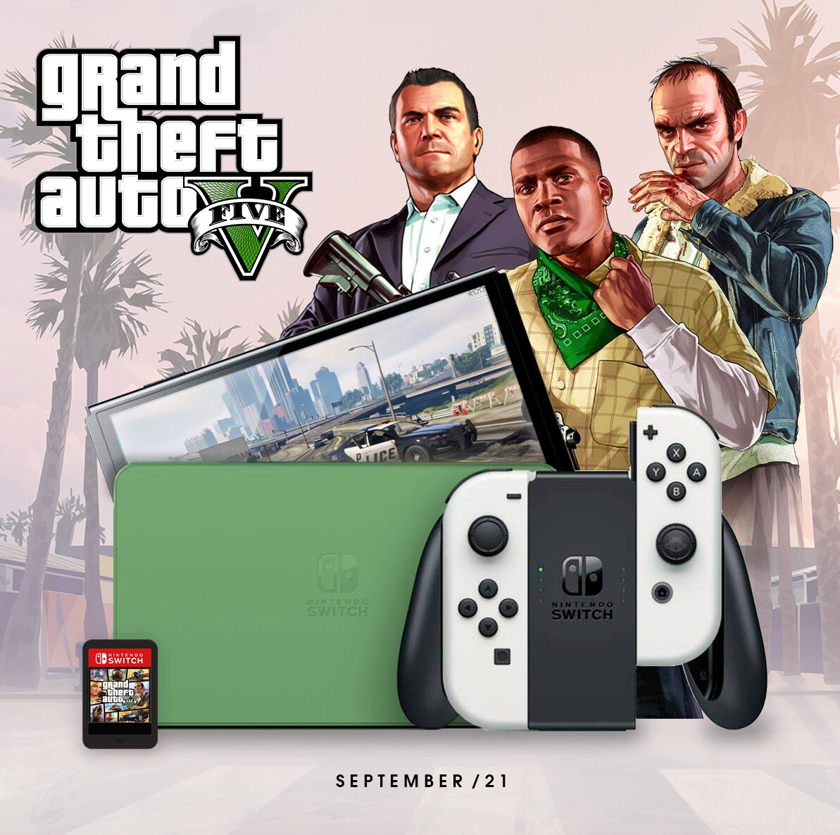 ArtStation GTA5 Cover for Nintendo switch