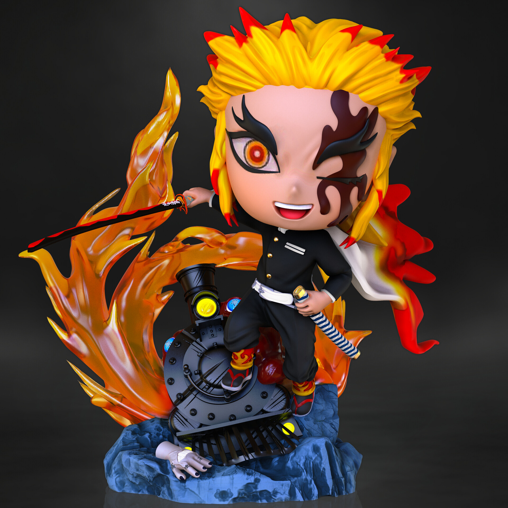 Artstation Kyojuro Rengoku Fan Art