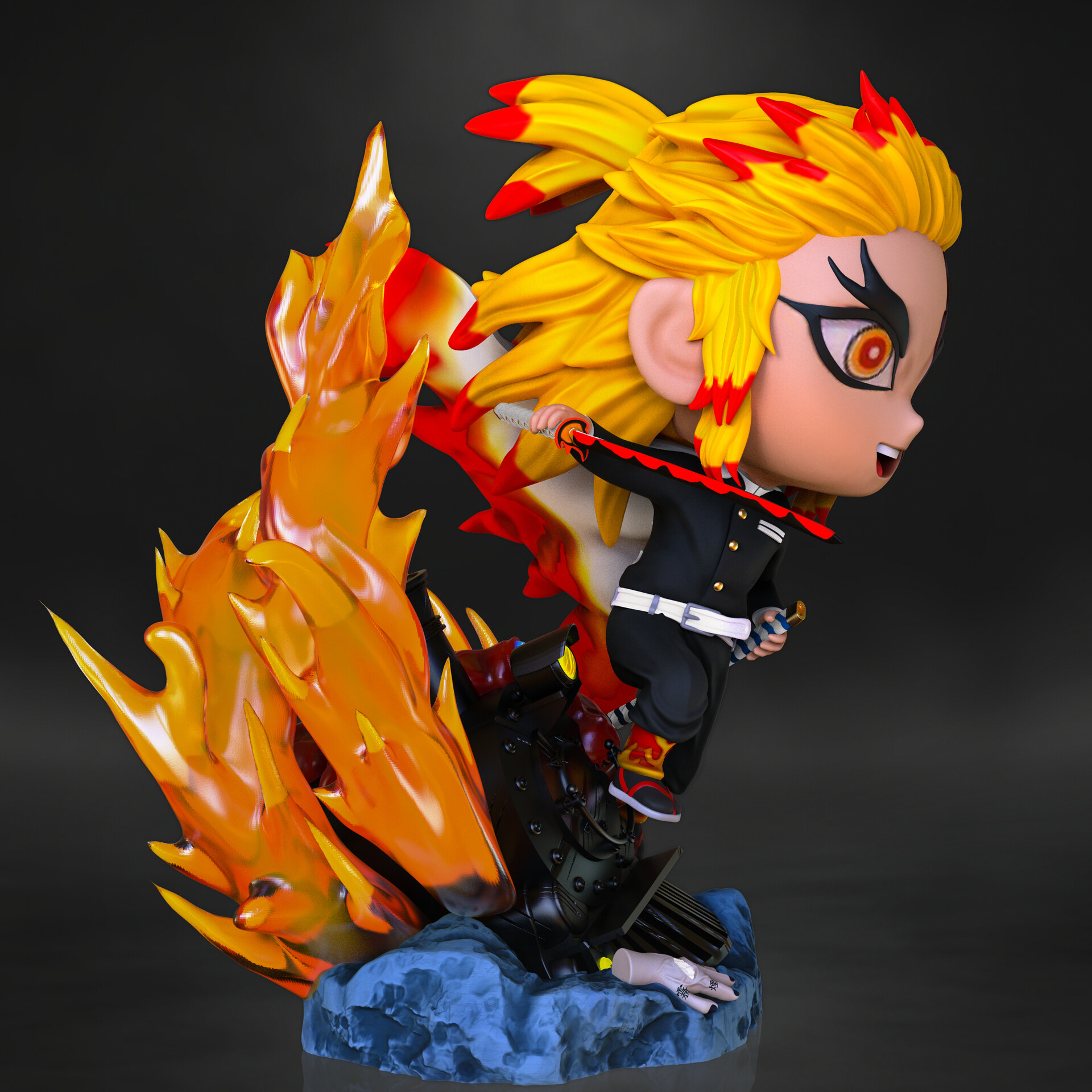 Artstation Kyojuro Rengoku Fan Art