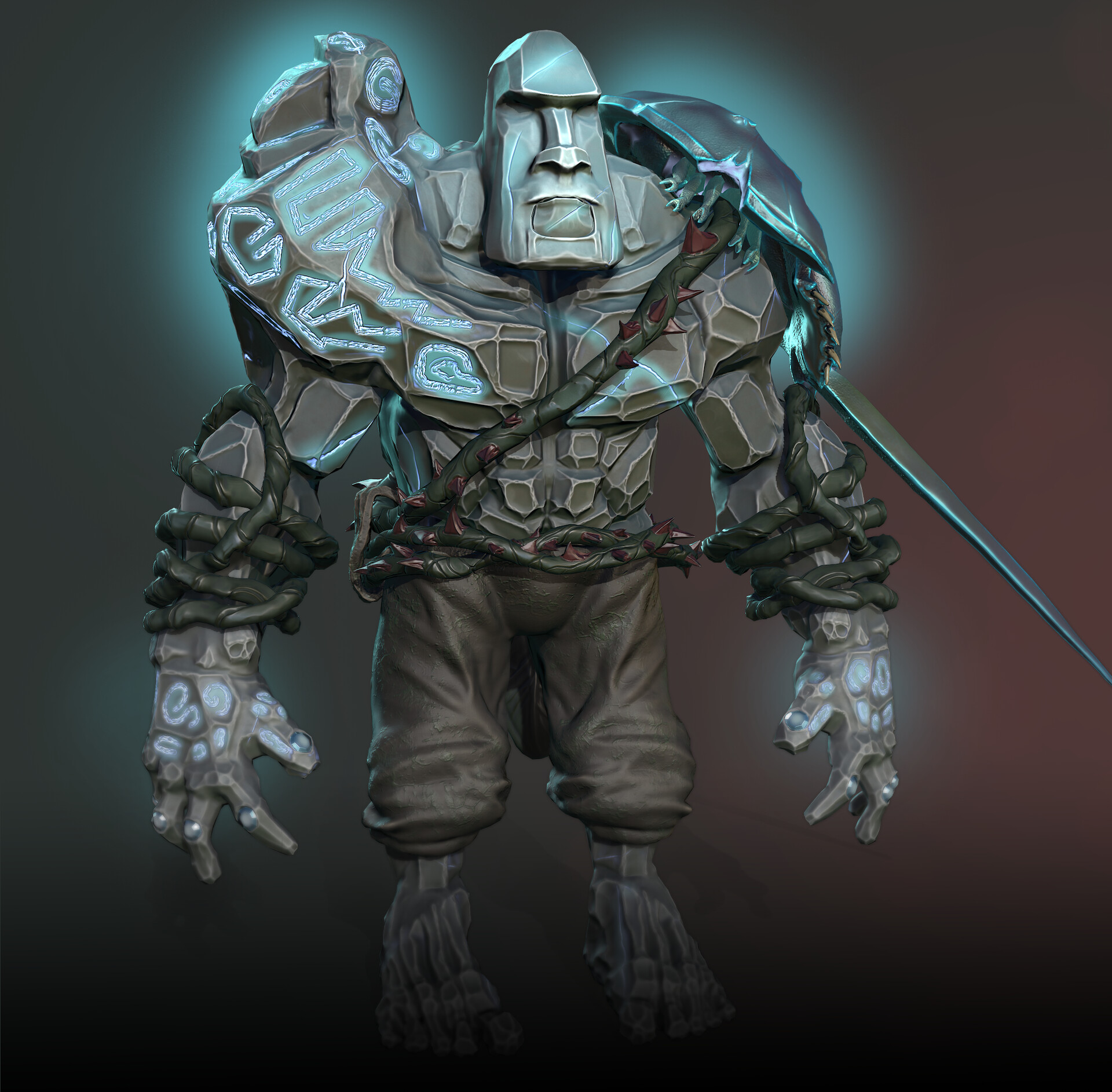 ArtStation - Moai Golem Final