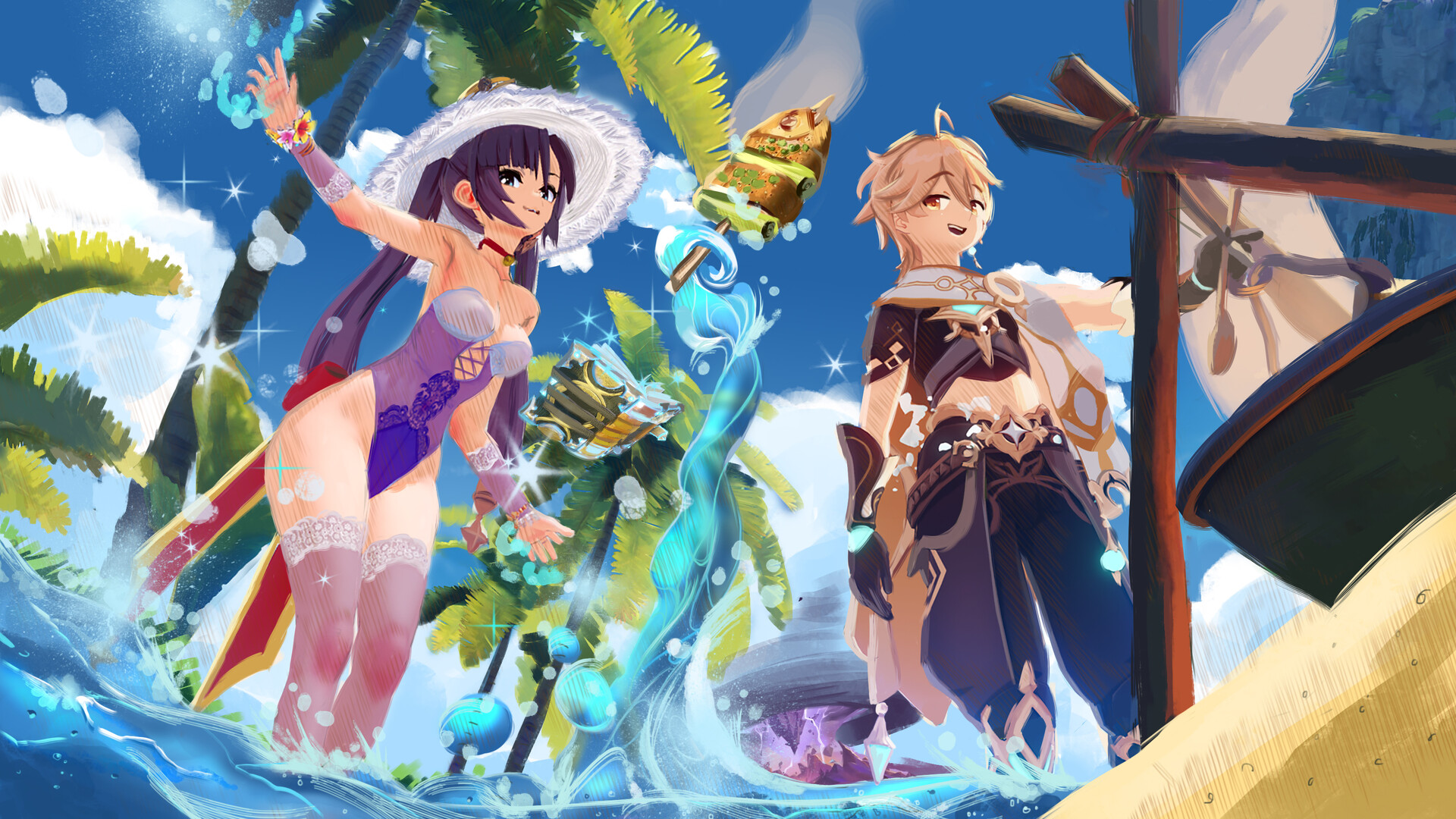 Artstation Taste Of Summer Genshin Impact