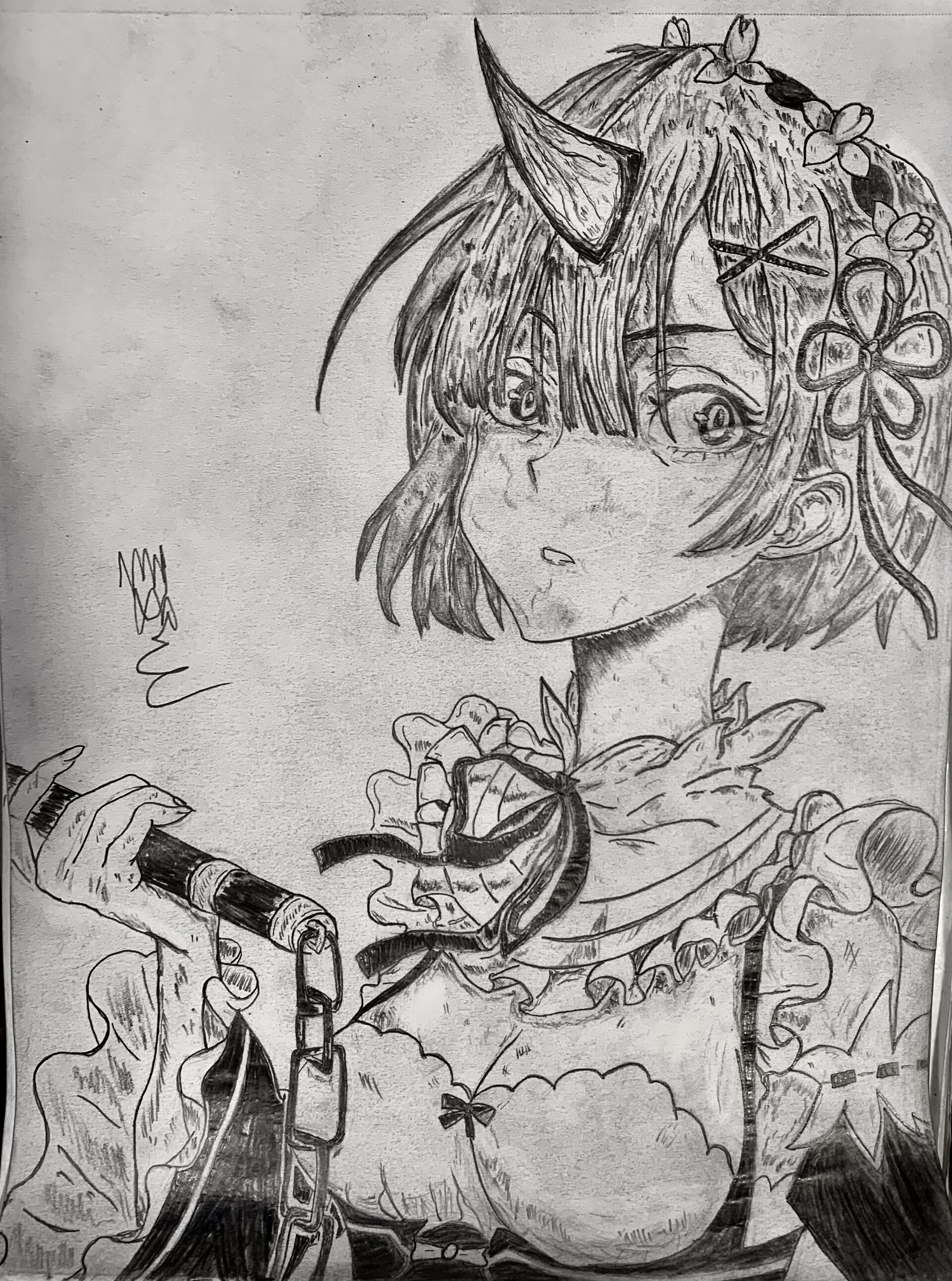 Manga Drawing Rem 