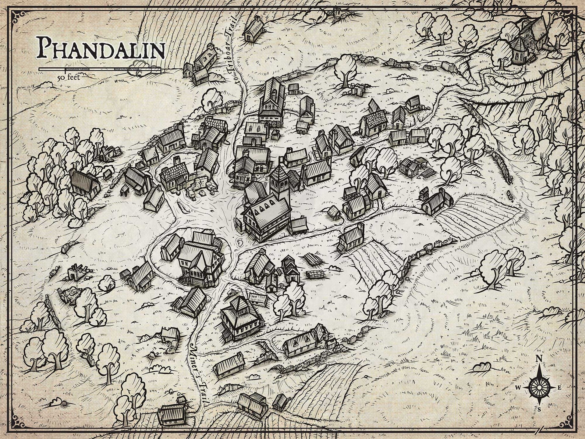 D D Map Of Phandalin Artstation - Phandalin