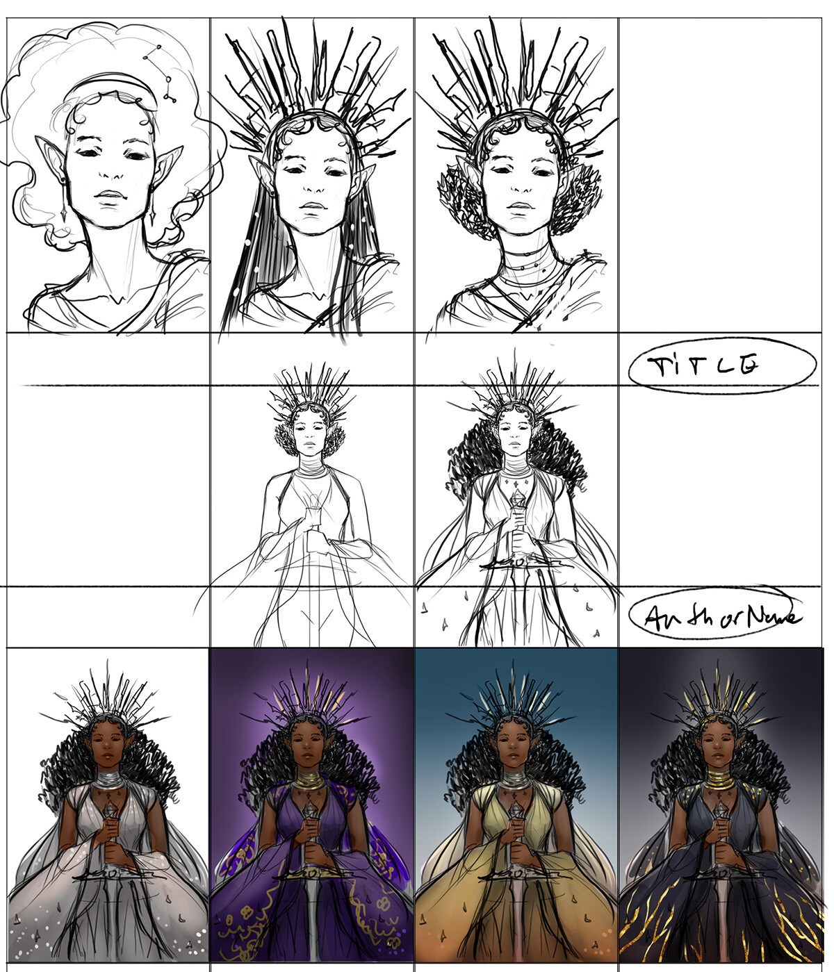 Sketches and workflow process.