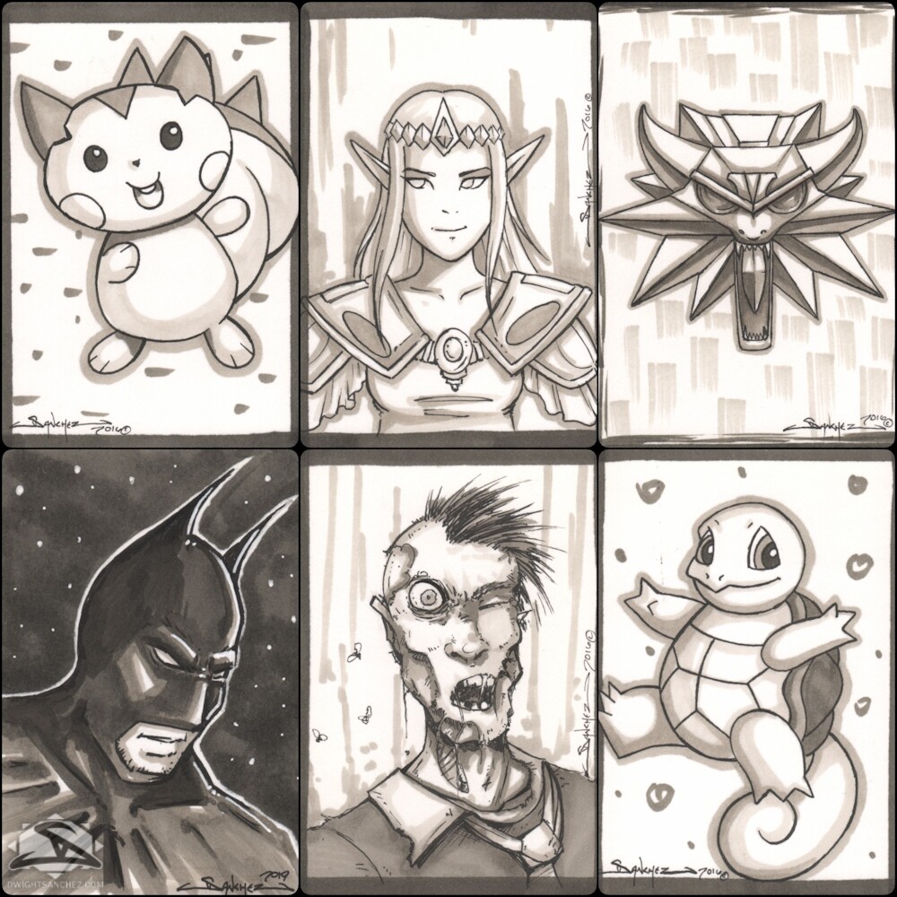 Sketch Cards - Various Characters