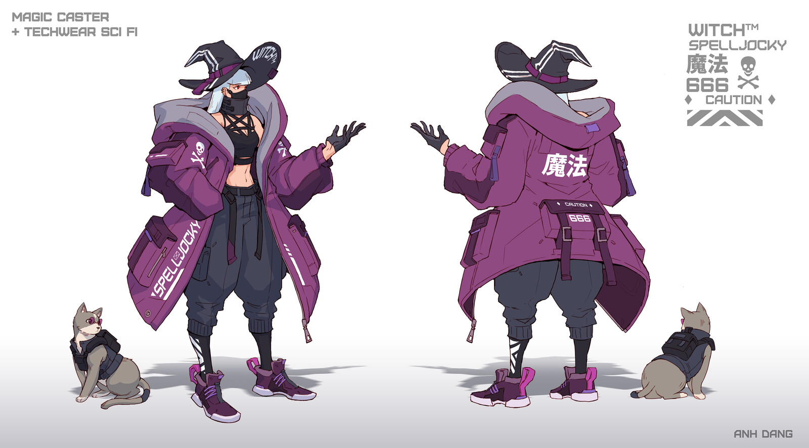 The street sorcerer’s back jacket pouch is just full of snacks for her tactical cat familiar 