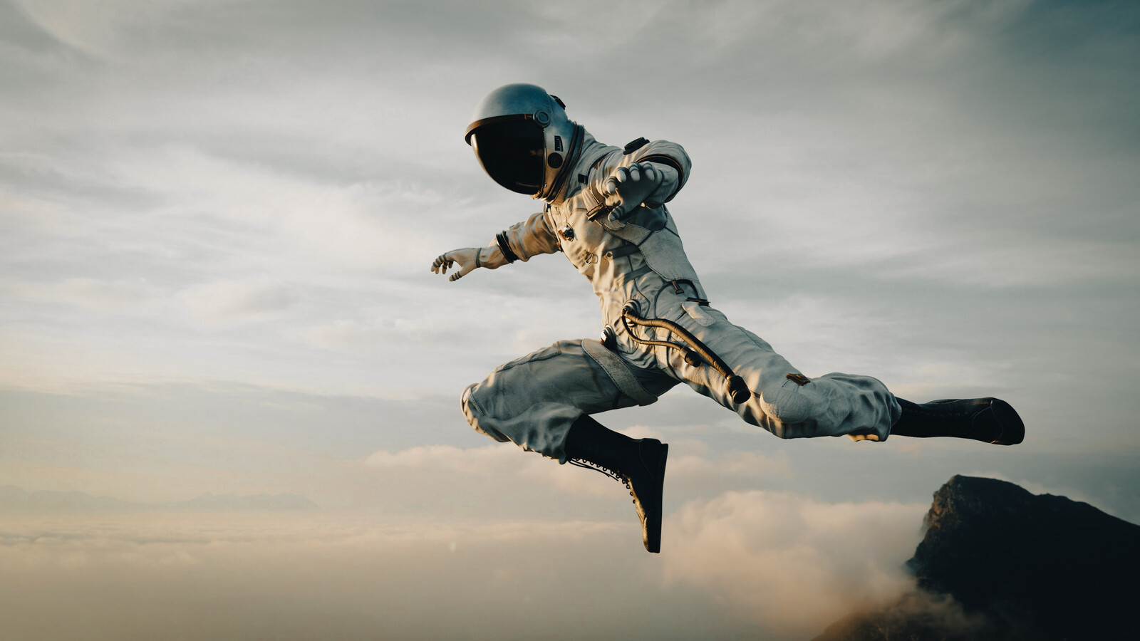 Game-ready female astronaut character