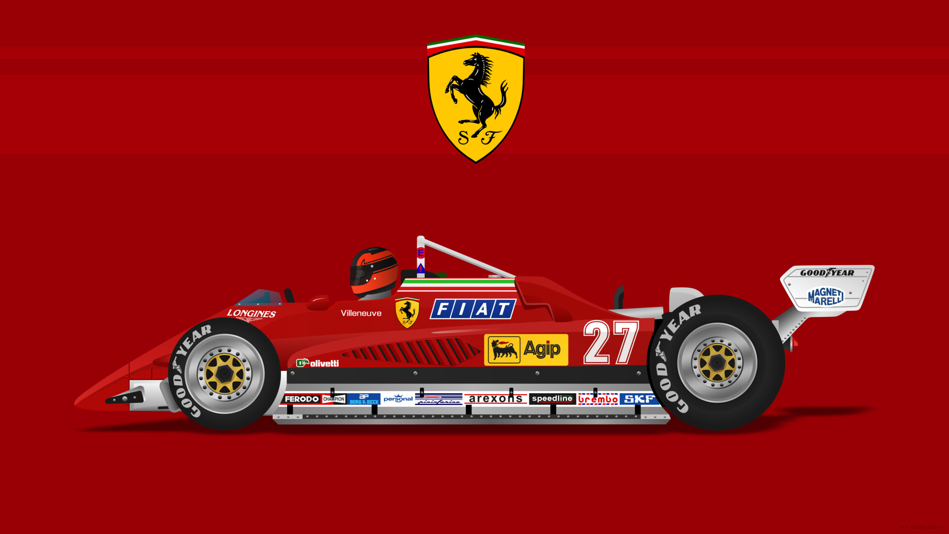ArtStation - Ferrari 126 C2 1982 Gilles Villeneuve
