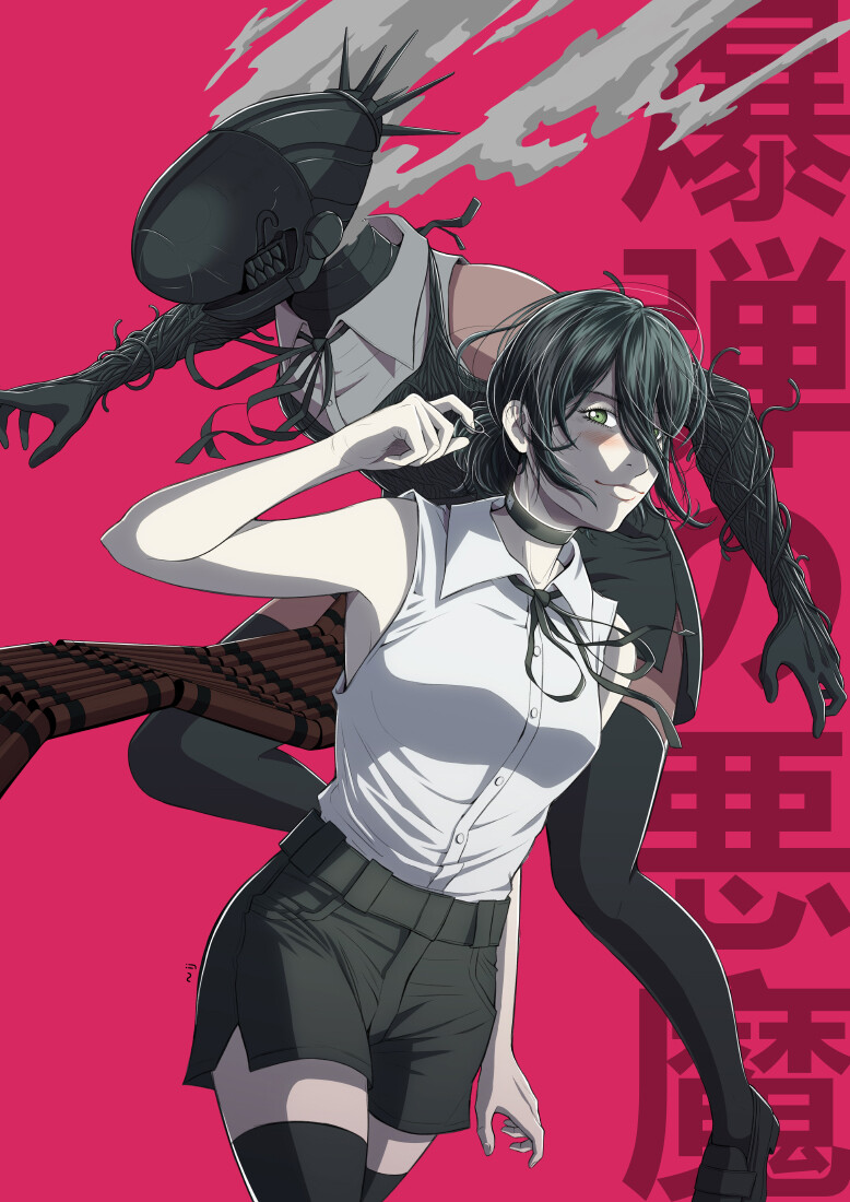 Chainsaw man reze arc. Резе Chainsaw man. Демон бомба человек бензопила.