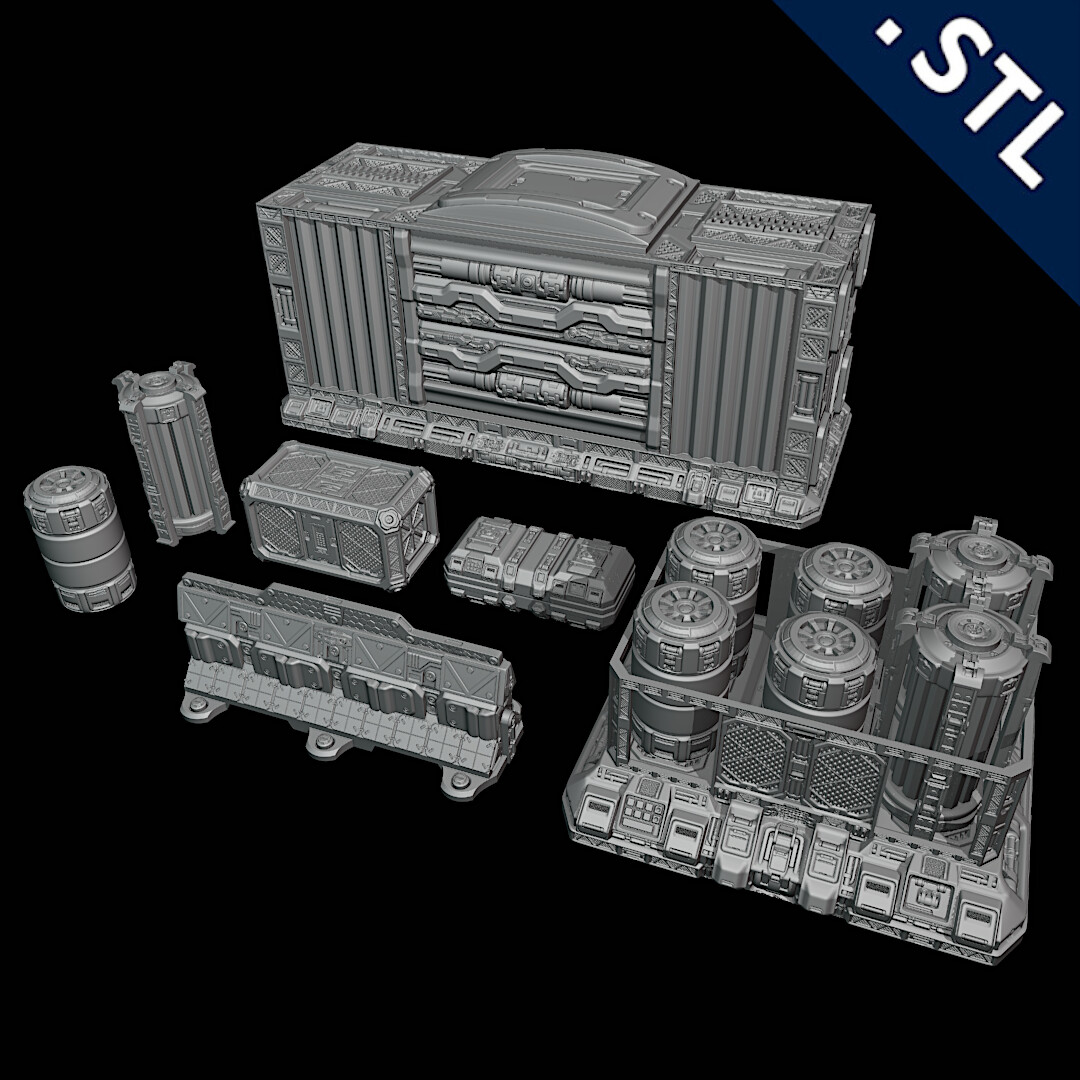 ArtStation - Cyberpunk Props (3D Printing)