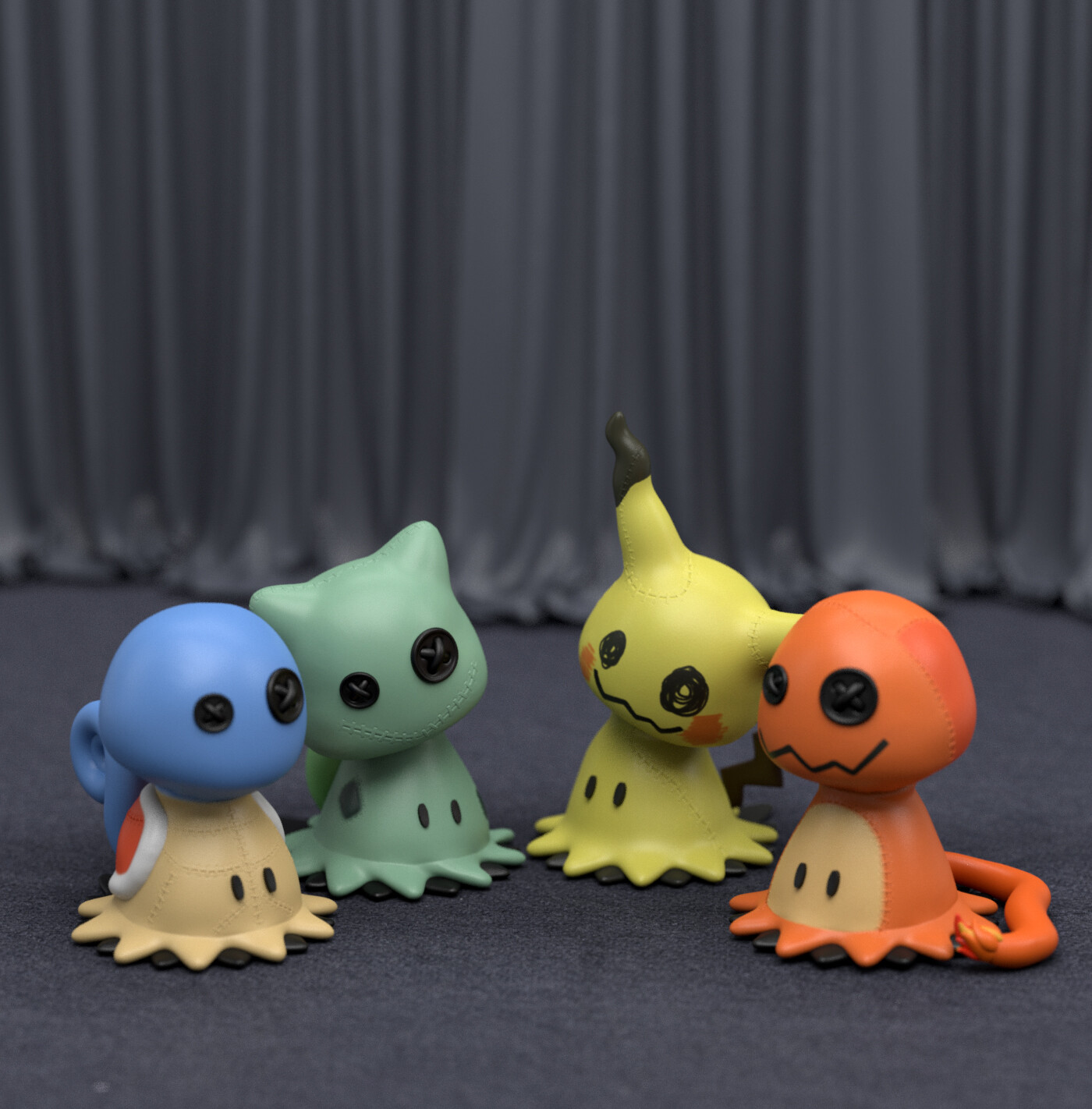 ArtStation - Mimikyu 3d sculpture fan art