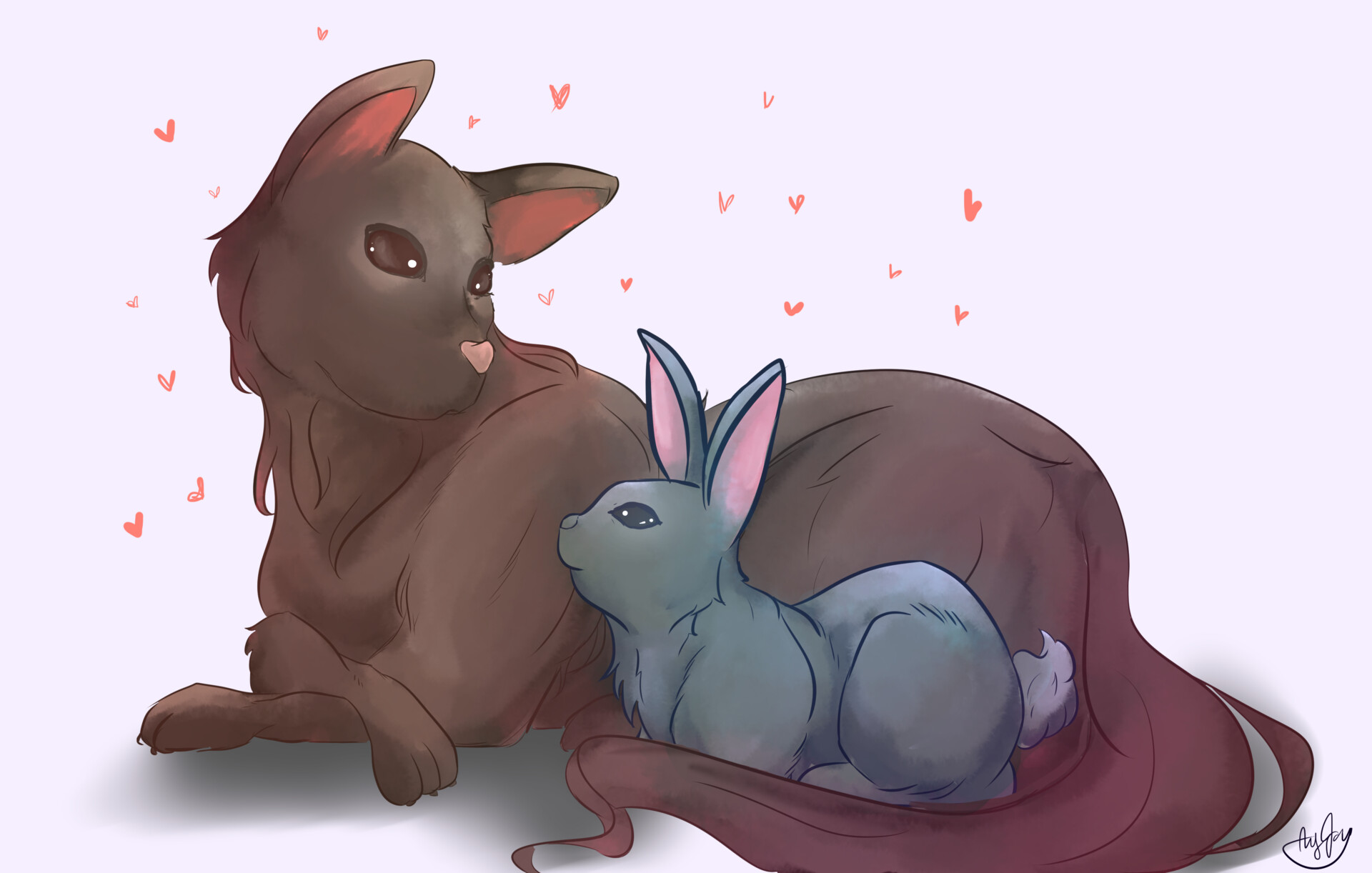ArtStation Wolf And Rabbit artstation-wolf-and-rabbit