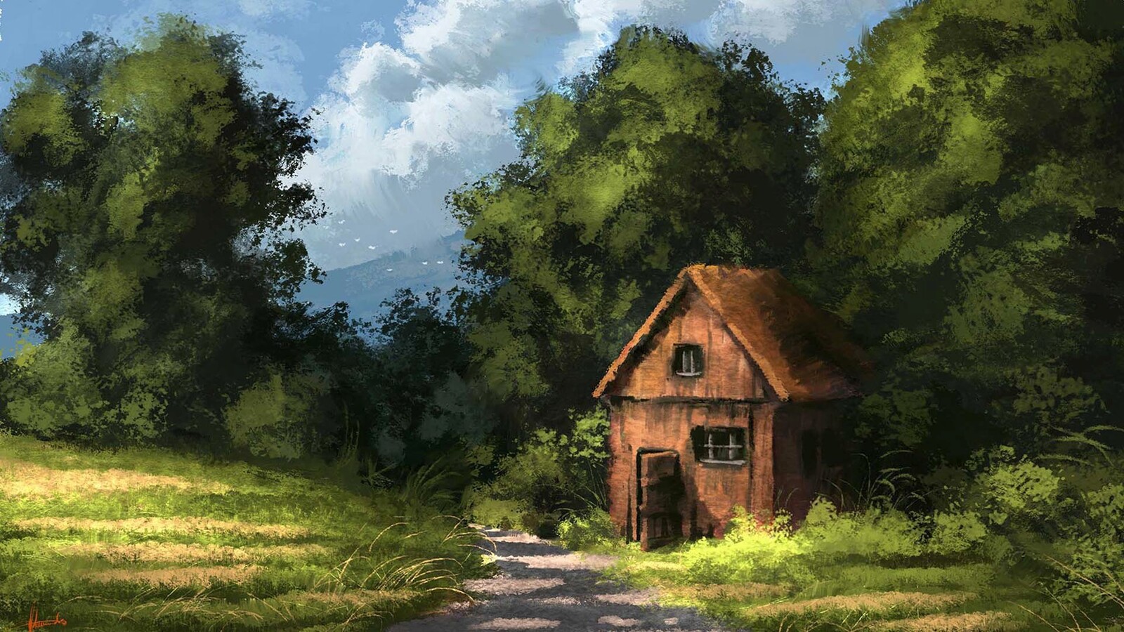 Digital Landscape Painting - Old painterly Style (Oil)