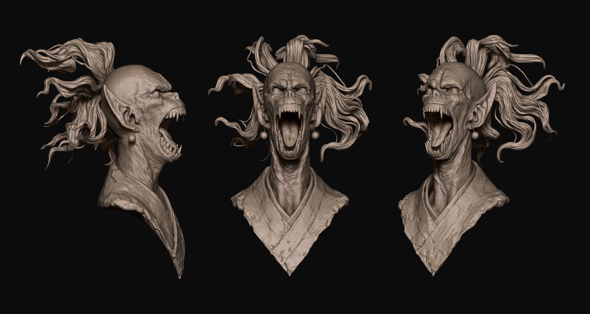 ArtStation - Bust sculpt | Blood: The Last Vampire - Chiropteran ArtStation - Bust sculpt | Blood: The Last Vampire - Chiropteran