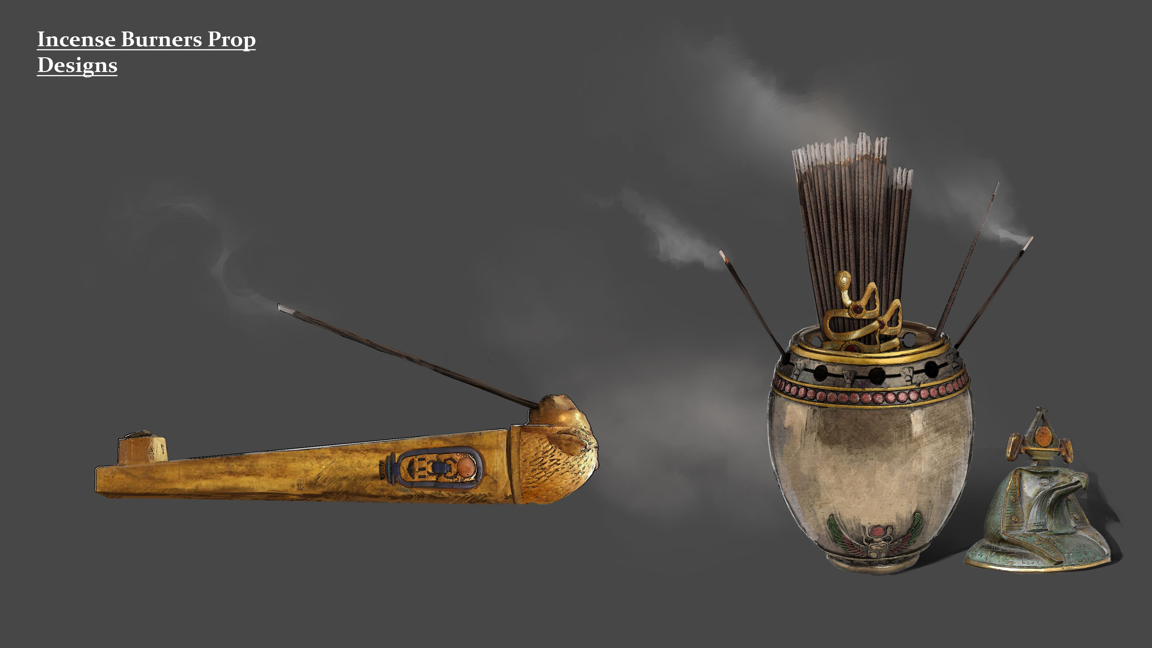 Incense Burner Prop Sketches