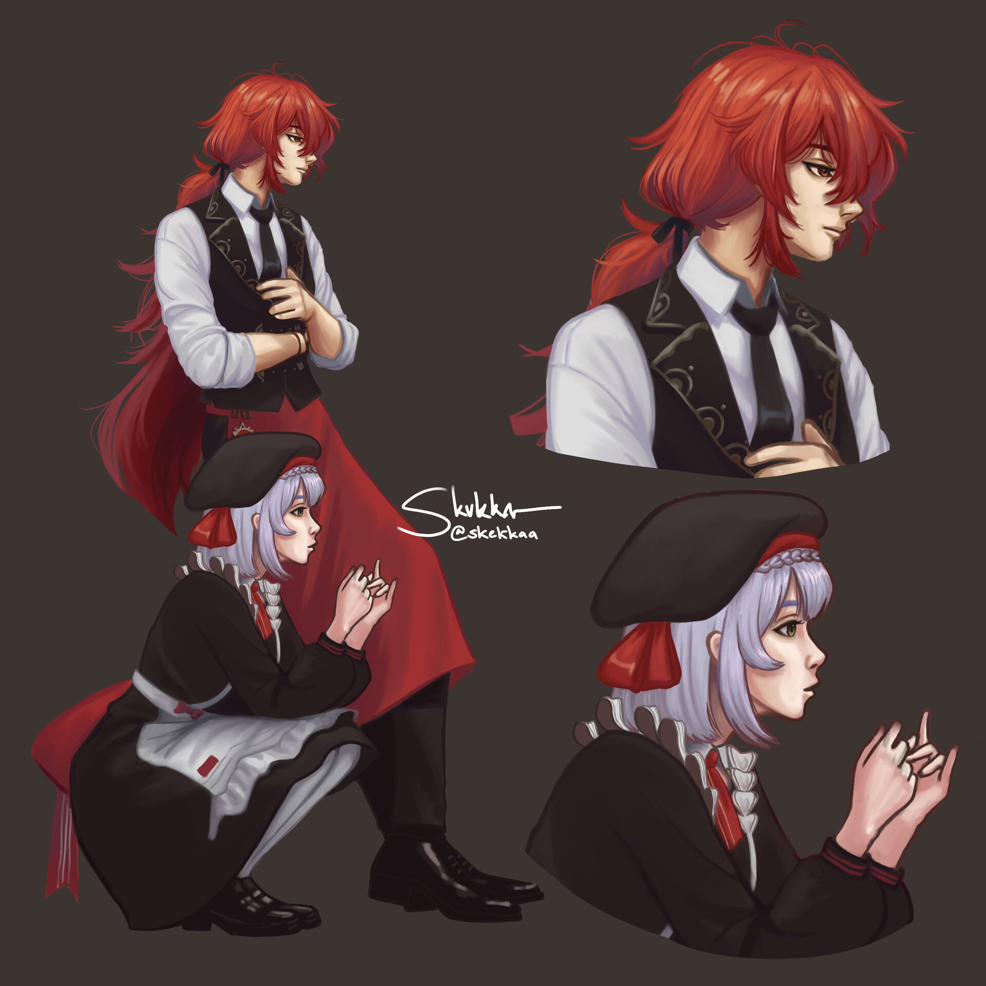 ArtStation [GENSHIN IMPACT] diluc and noelle